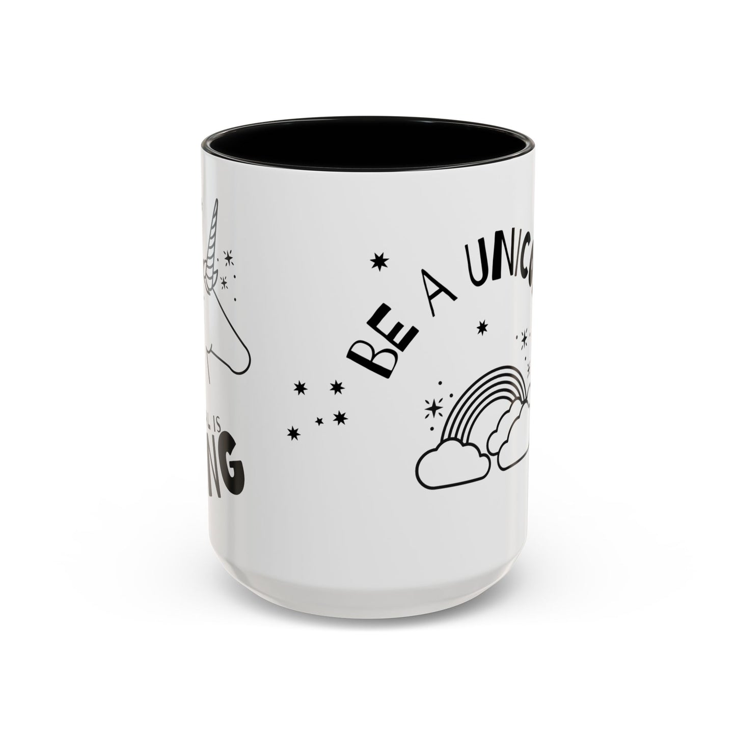 Normal is Boring, Be A Unicorn - Accent Coffee Mug (11, 15oz) - 11097