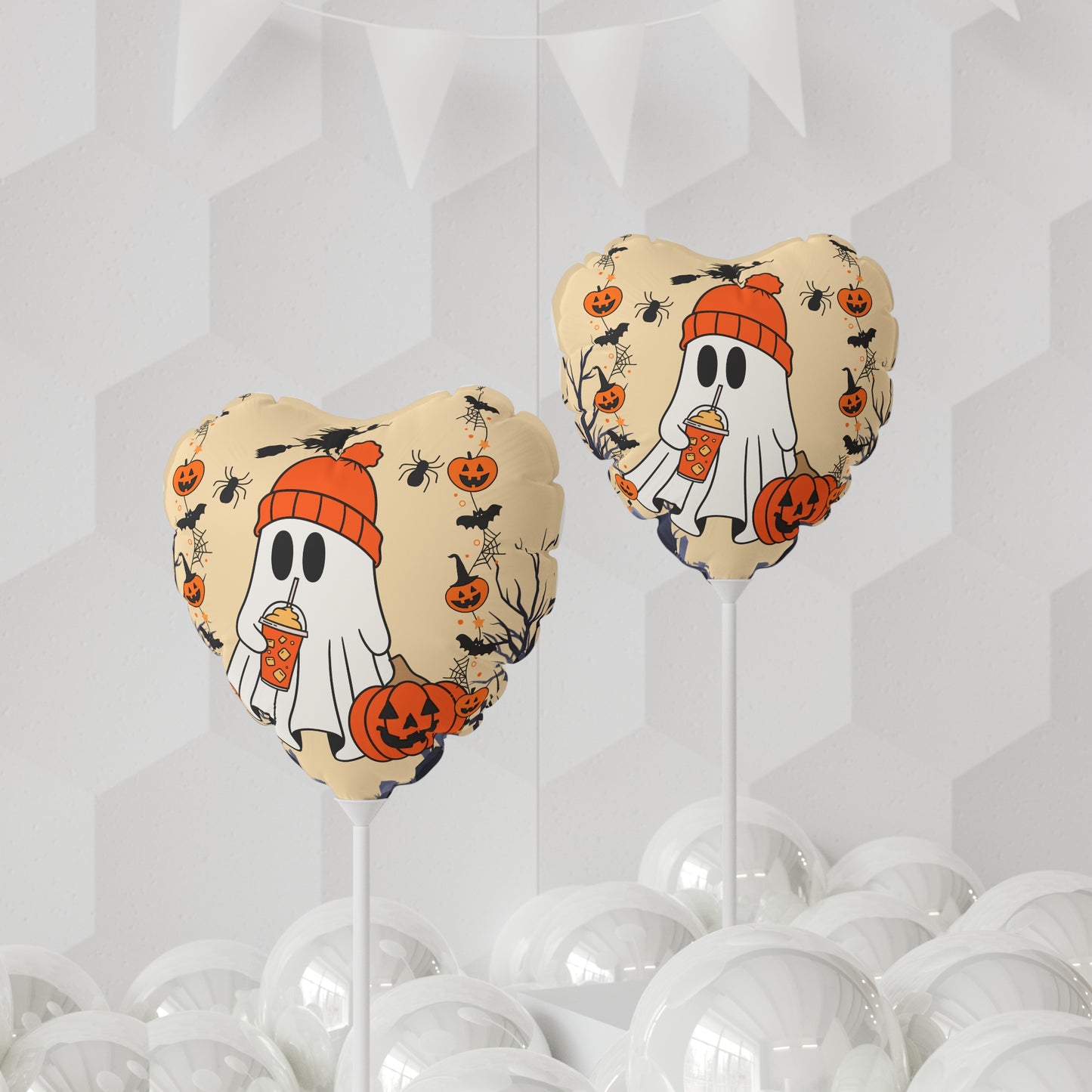 Halloween Ghost - Balloon (Round and Heart-shaped), 11"