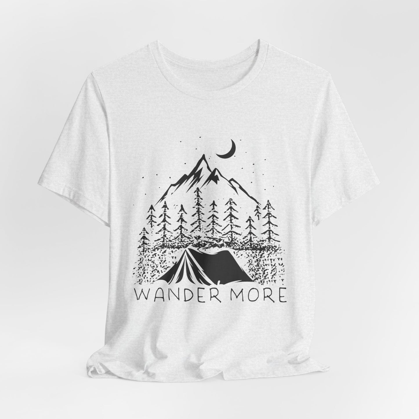 Camping: Wander More - Unisex Jersey Short Sleeve Tee