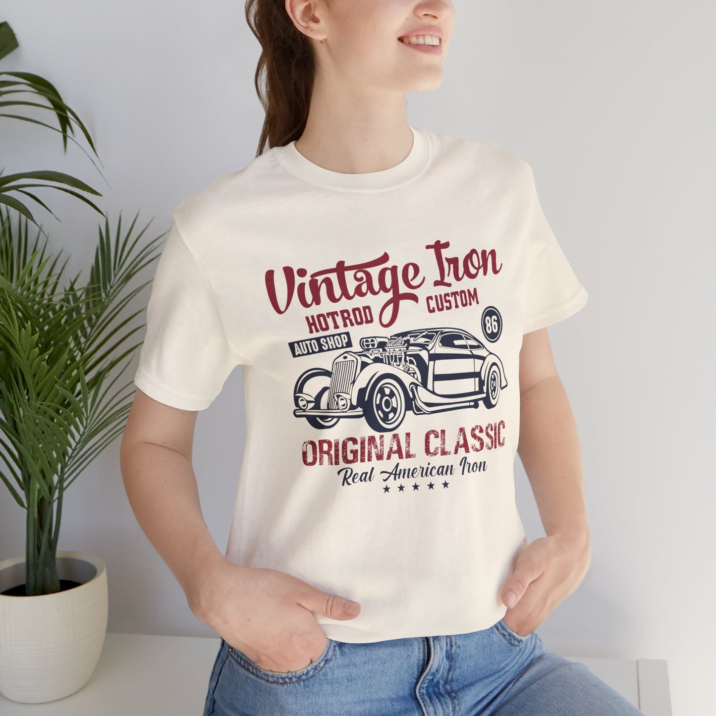 Vintage Iron, Hotrod Custom, Original Classic - Unisex Jersey Short Sleeve Tee - 12609