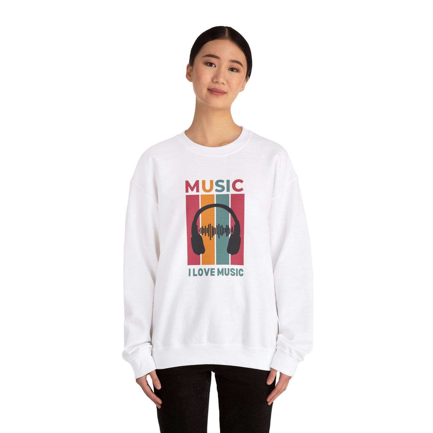 I Love Music - Unisex Heavy Blend™ Crewneck Sweatshirt - 10599