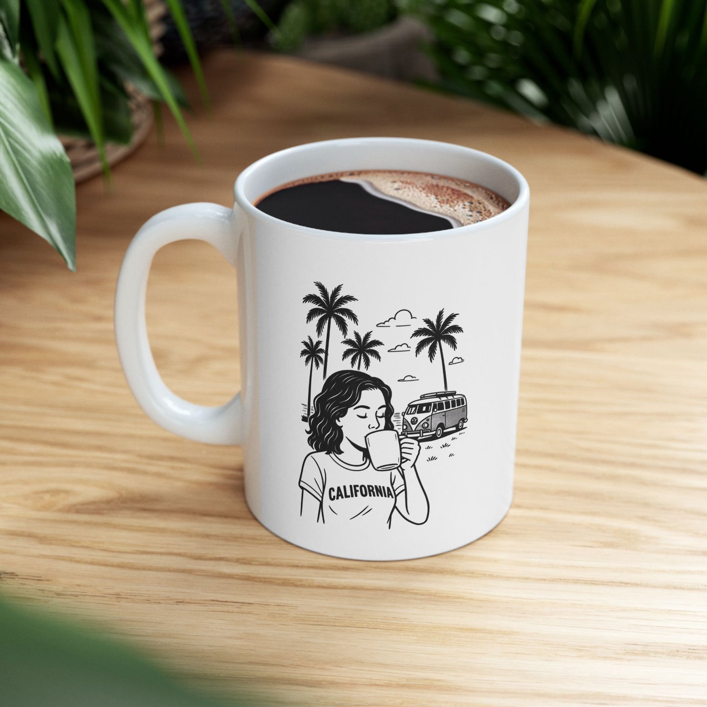 "California dreaming, but first… coffee." Ceramic Mug - 12707