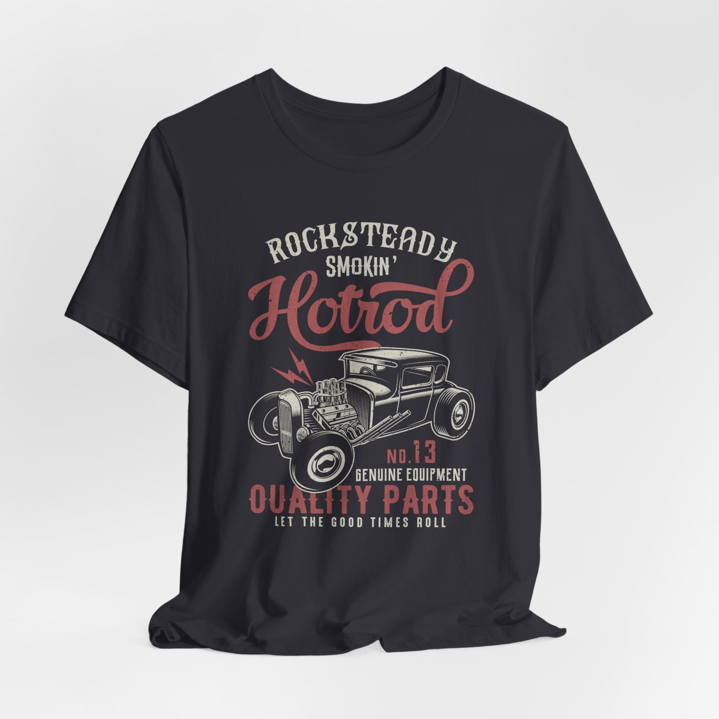 Rock & Teady, Smocking Hotrod, N13, Genuine Equipment, Quality Parts - Unisex Jersey Short Sleeve Tee