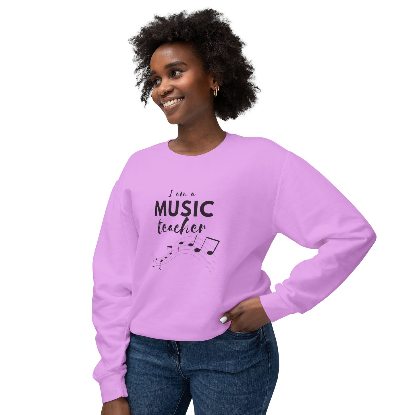 I'm a Music Teacher - Unisex Lightweight Crewneck Sweatshirt - 10601