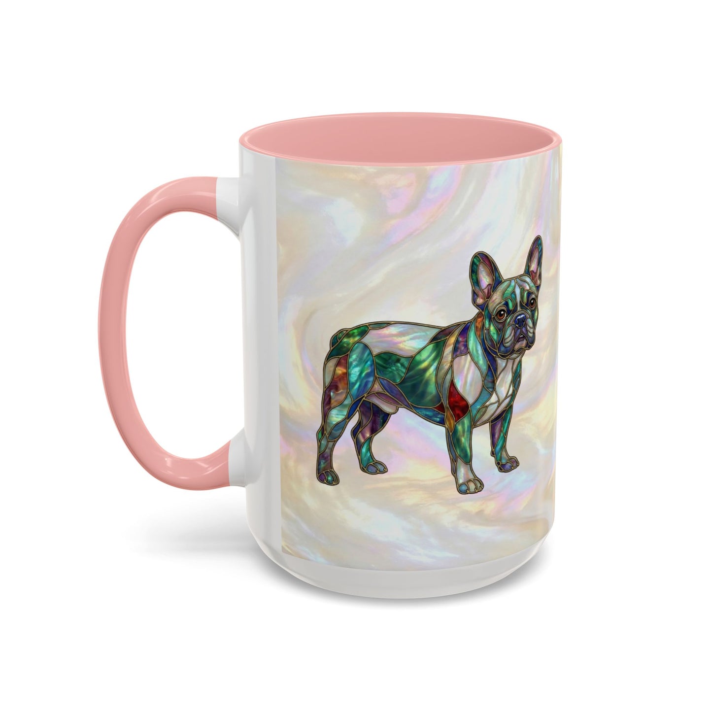 French Bulldog Accent Coffee Mug -Stained Glass Style (11/15oz) - 14632