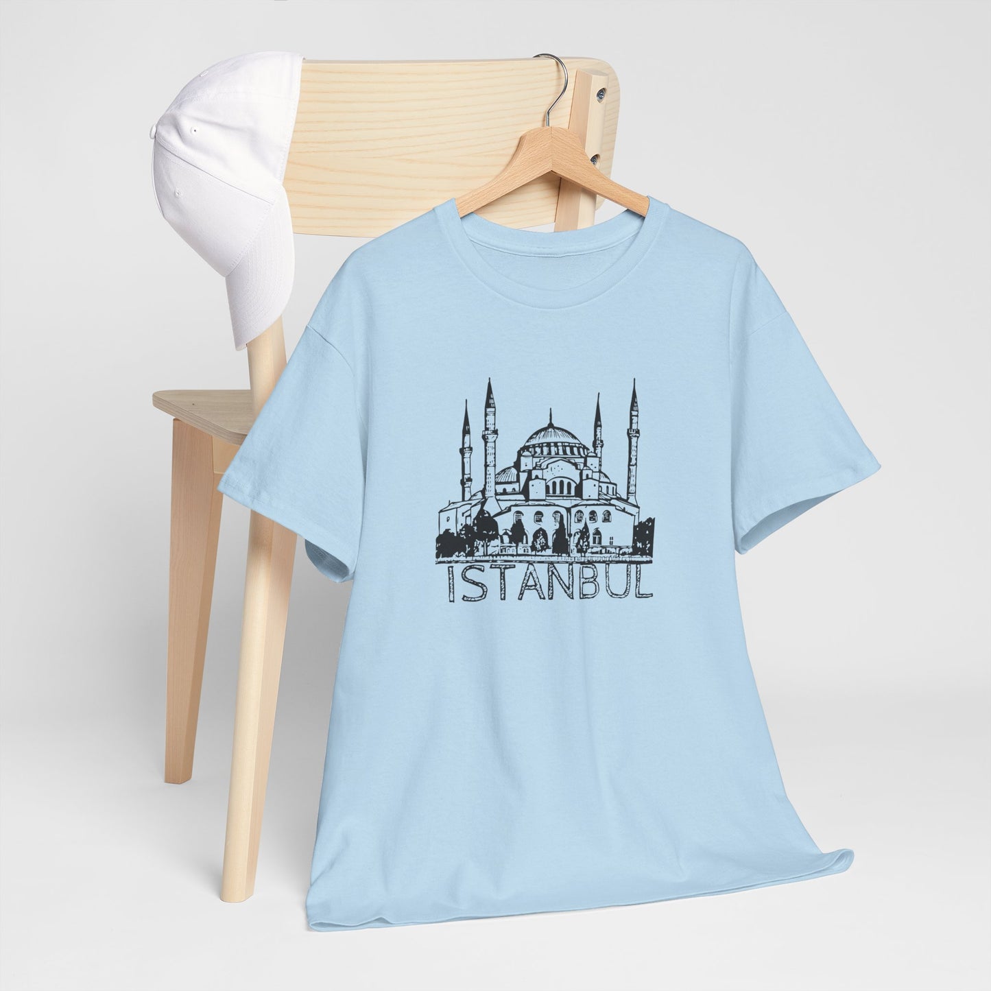 Istanbul Unisex Heavy Cotton Tee - Travel Inspired Apparel - 12007