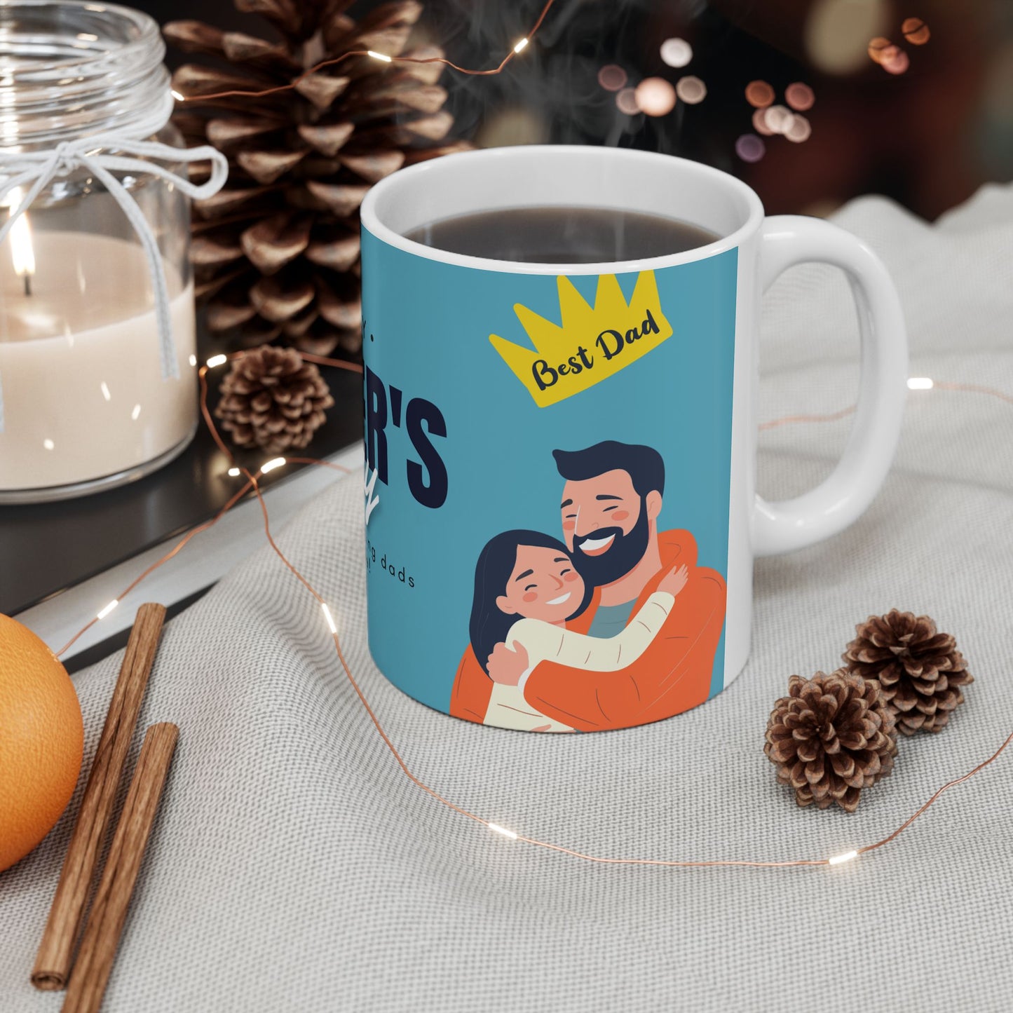 Happy Father's Day Ceramic Mug | Gift for Dads | Unique Coffee Cup | Best Dad Award Mug | Father's Day Present - 14007