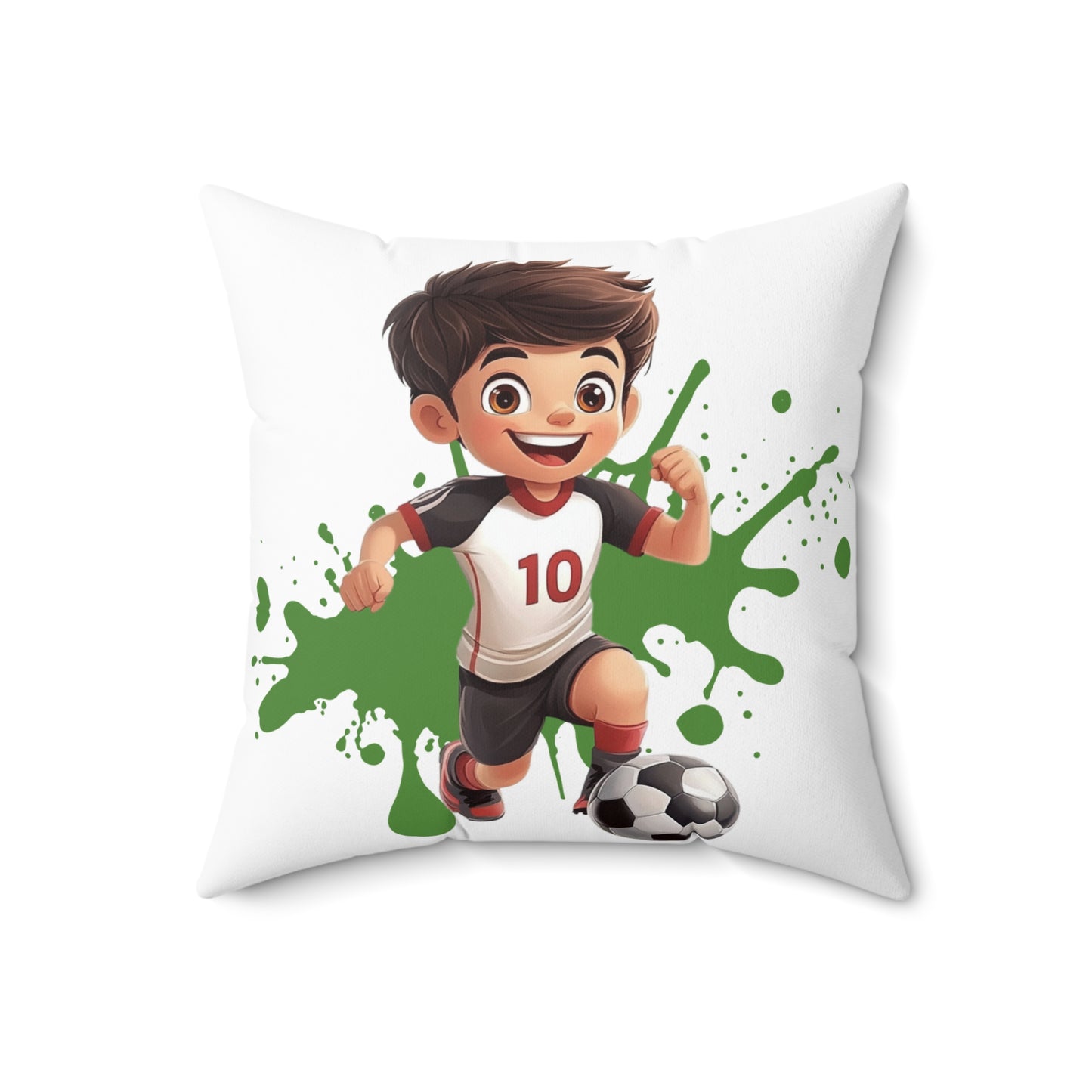 Kids: Soccer - Spun Polyester Square Pillow