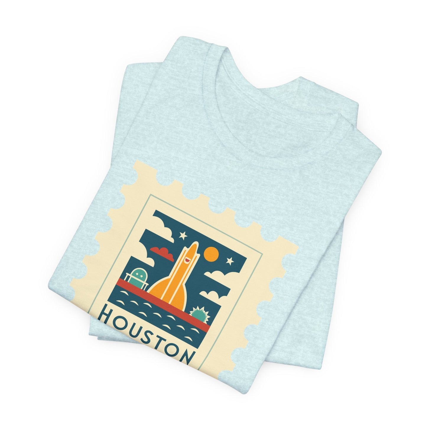Houston Texas Retro Stamp Unisex Tee - Graphic T-Shirt for Casual Wear - 12143