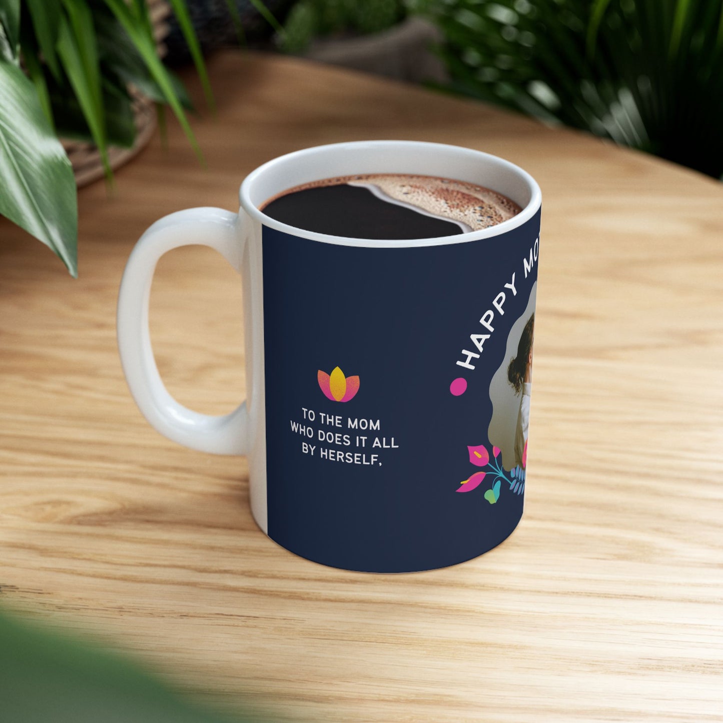 Happy Mother's Day, Photo Customizable, Ceramic Mug – Perfect Gift for Moms, 11oz & 15oz - 12541