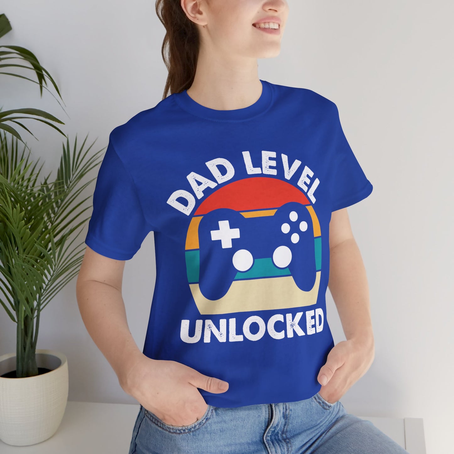Dad Level Unlocked - Unisex Jersey Short Sleeve Tee - 13699
