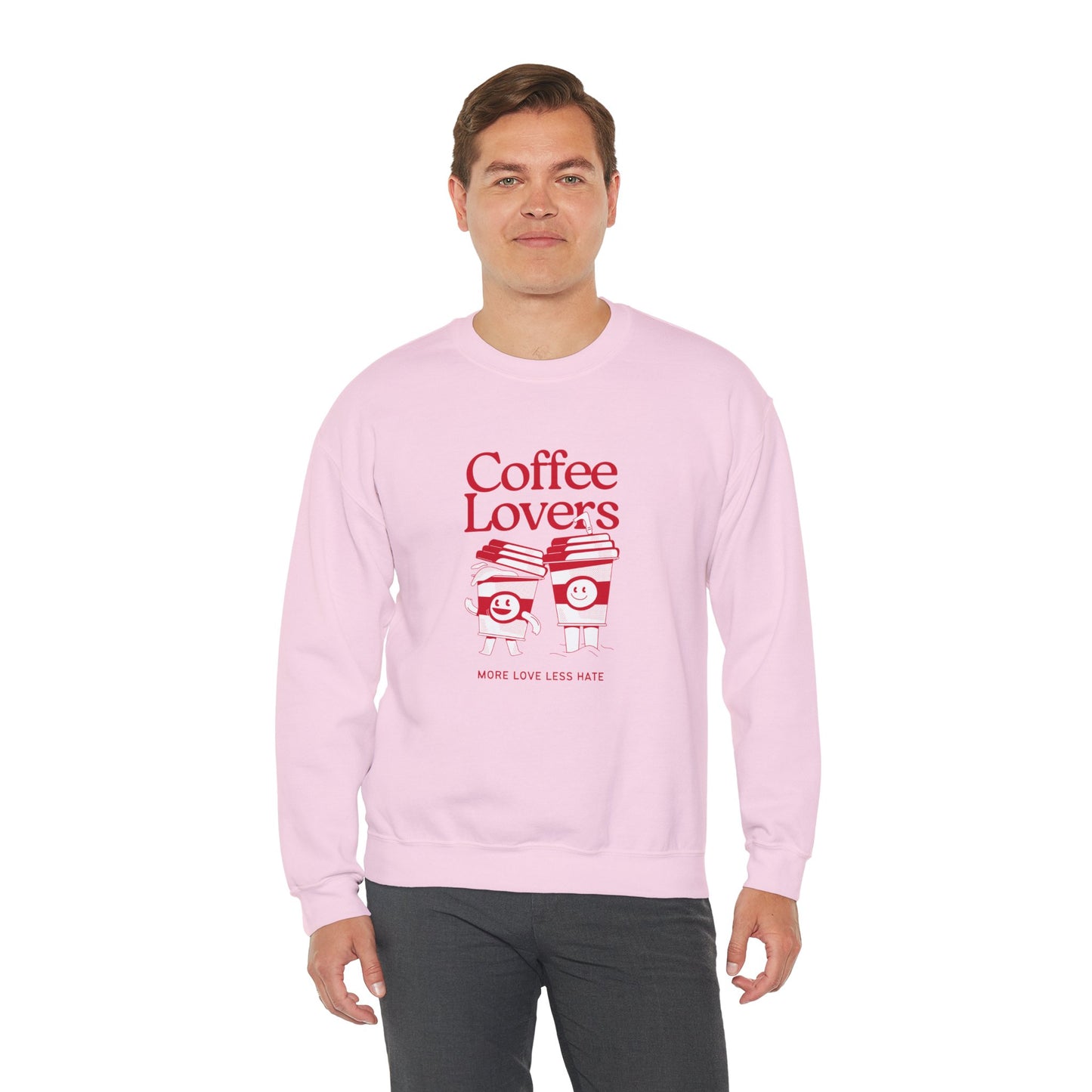 Coffee Lovers, More Love, Less Hate - Unisex Heavy Blend™ Crewneck Sweatshirt - 11313