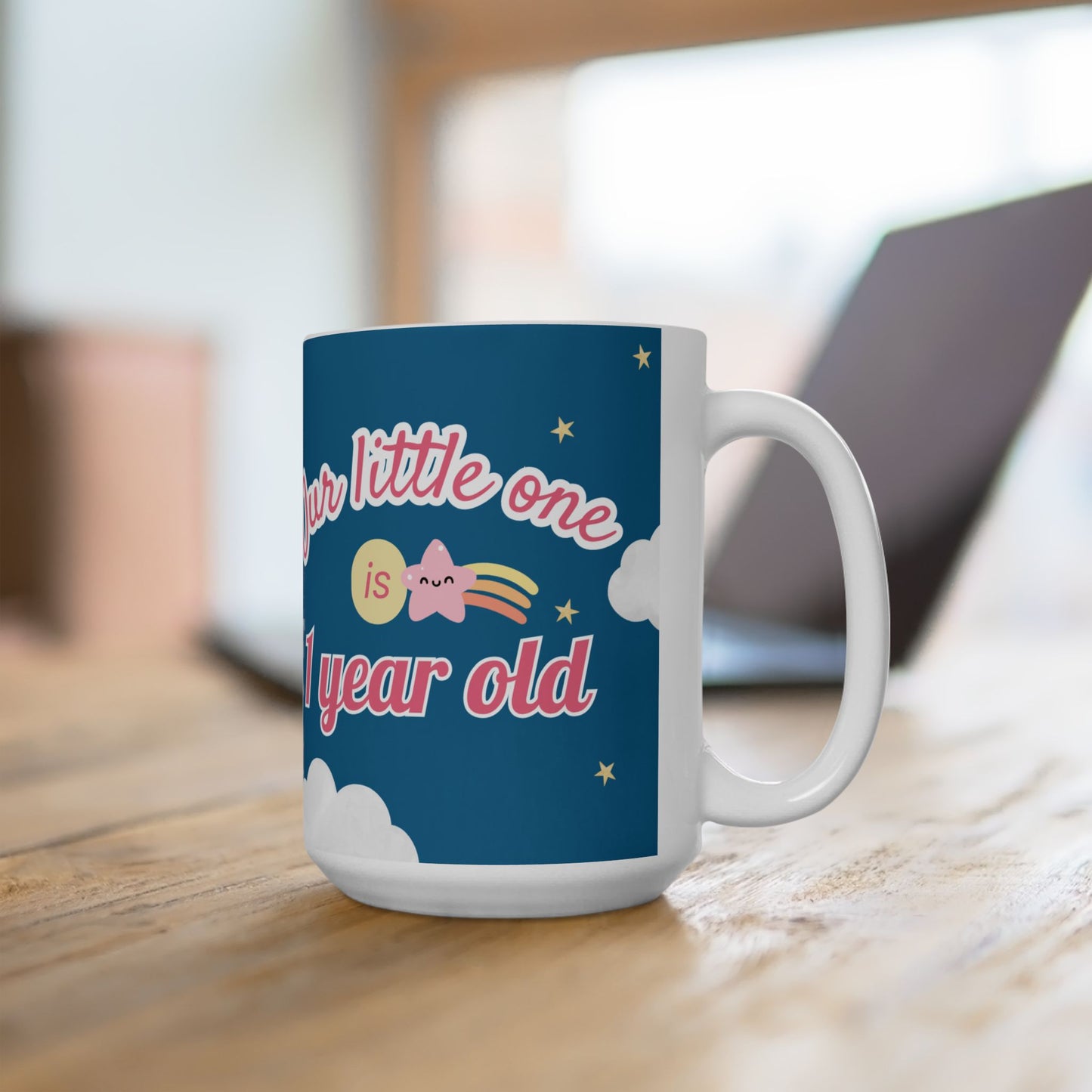 Birthday Celebration Ceramic Mug - Cute Gift for 1-Year-Old, Customizable Keepsake, Child's Birthday Mug, Fun Kids Party Favor, Baby - 13998