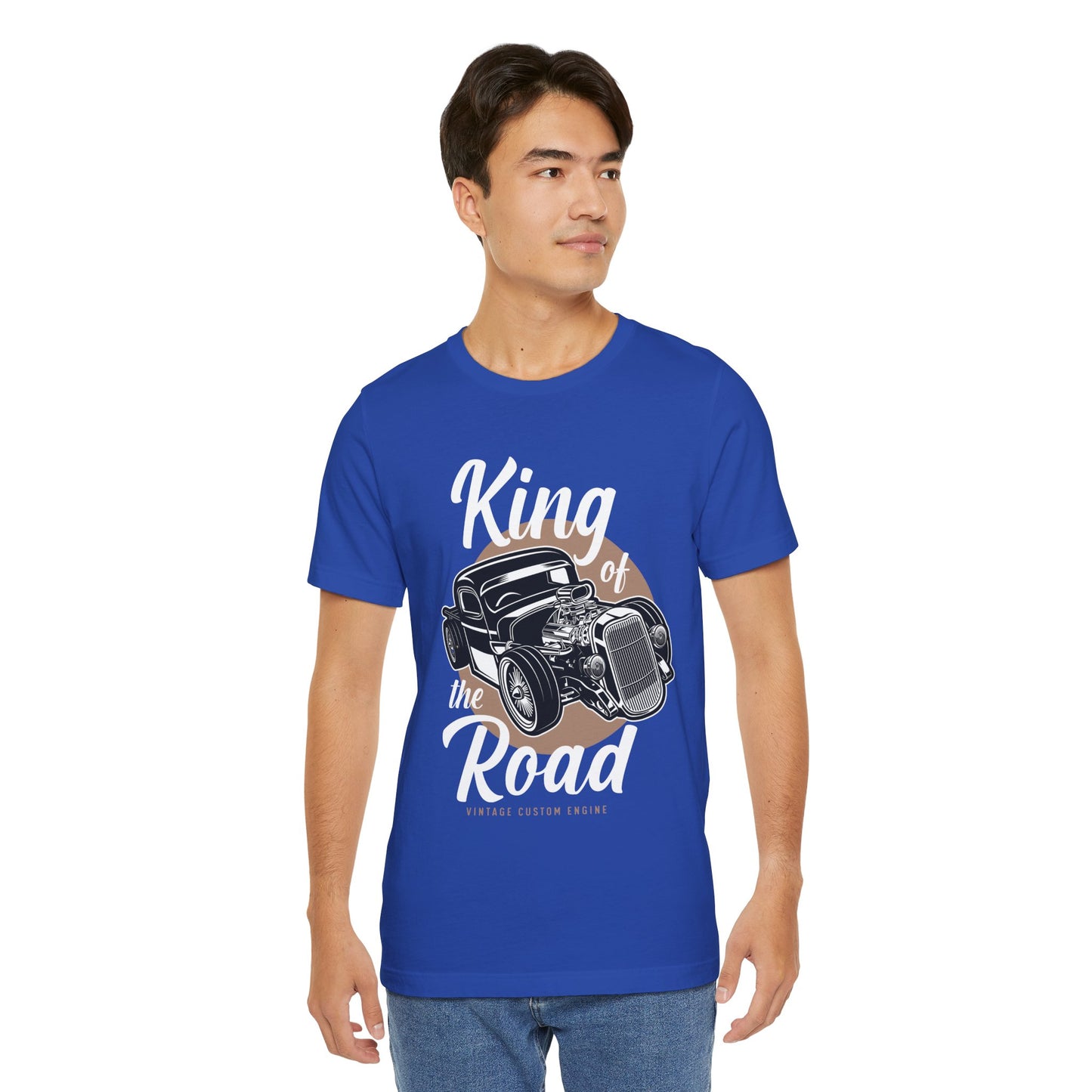 King of the Road, Vintage Custom Engine - Unisex Jersey Short Sleeve Tee - 13007