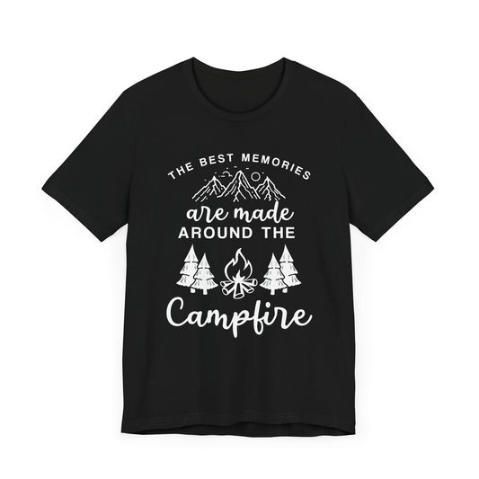 Camping: The Best Memories Are Made Around Campfire - Unisex Jersey Short Sleeve Tee - 12645