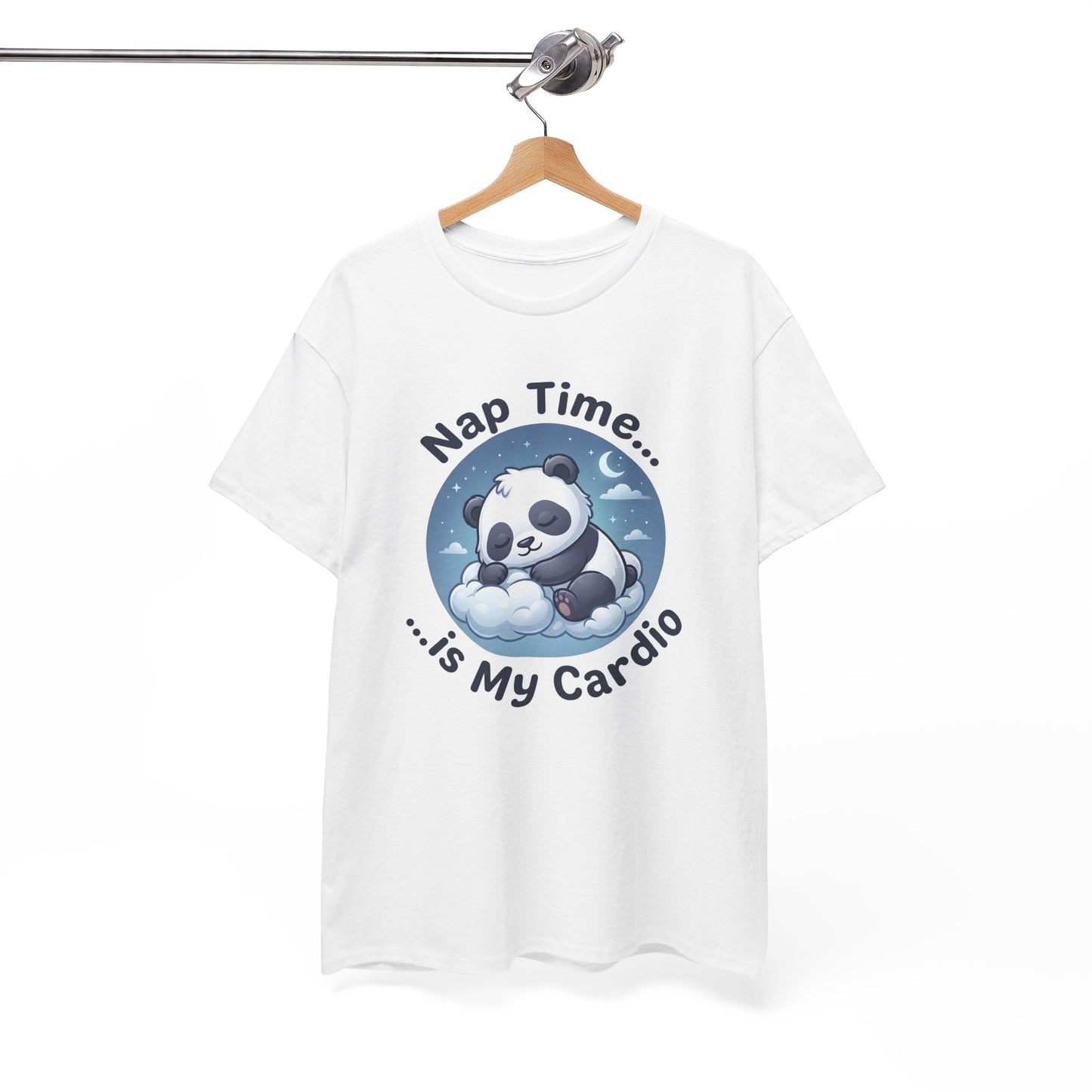 Cute Panda T-Shirt – “Nap Time Is My Cardio” Funny Sleep Tee - 14845
