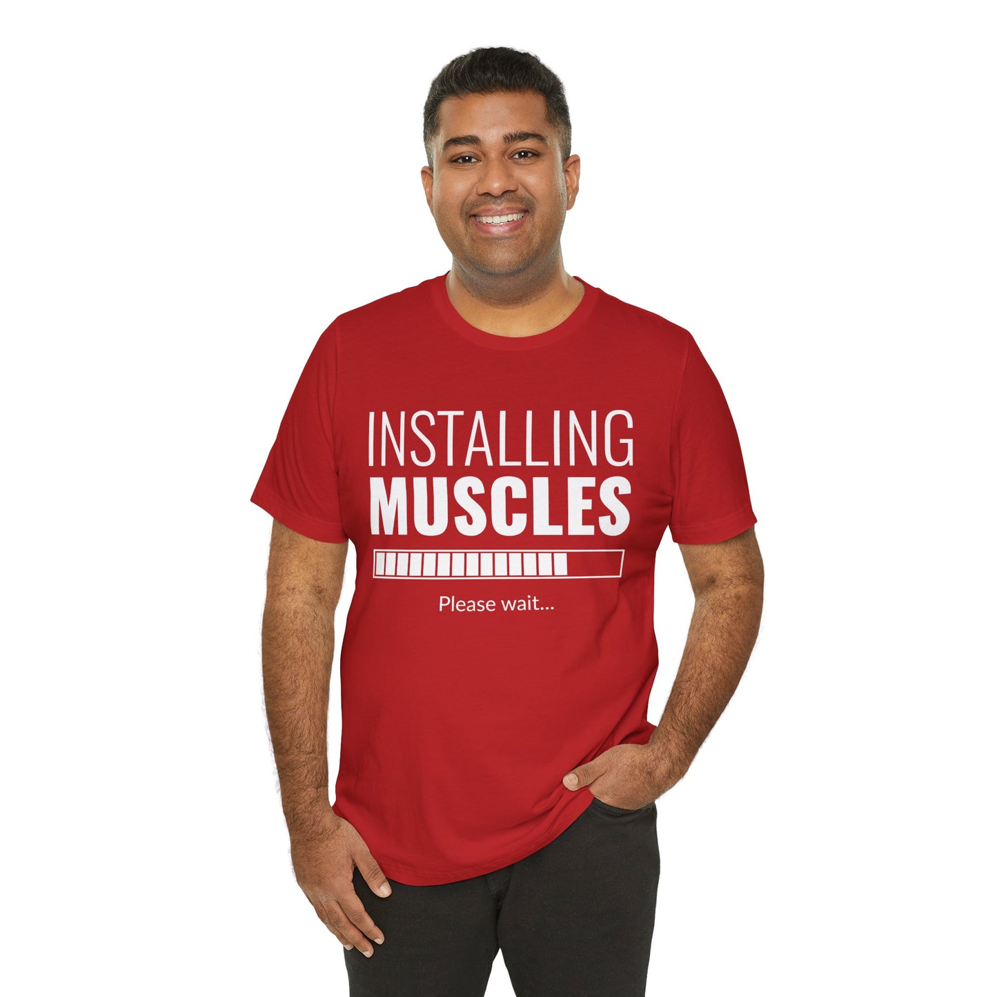 Gym: Installing Muscles  - Unisex Jersey Short Sleeve Tee