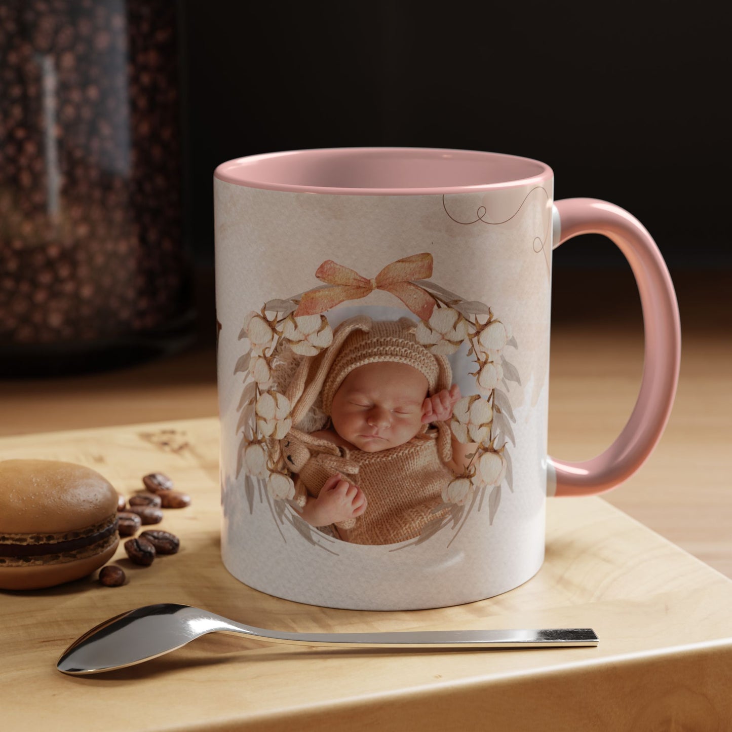 Oh Baby, Samira's Baby Shower, Customizable - Accent Coffee Mug (11, 15oz) - 10882
