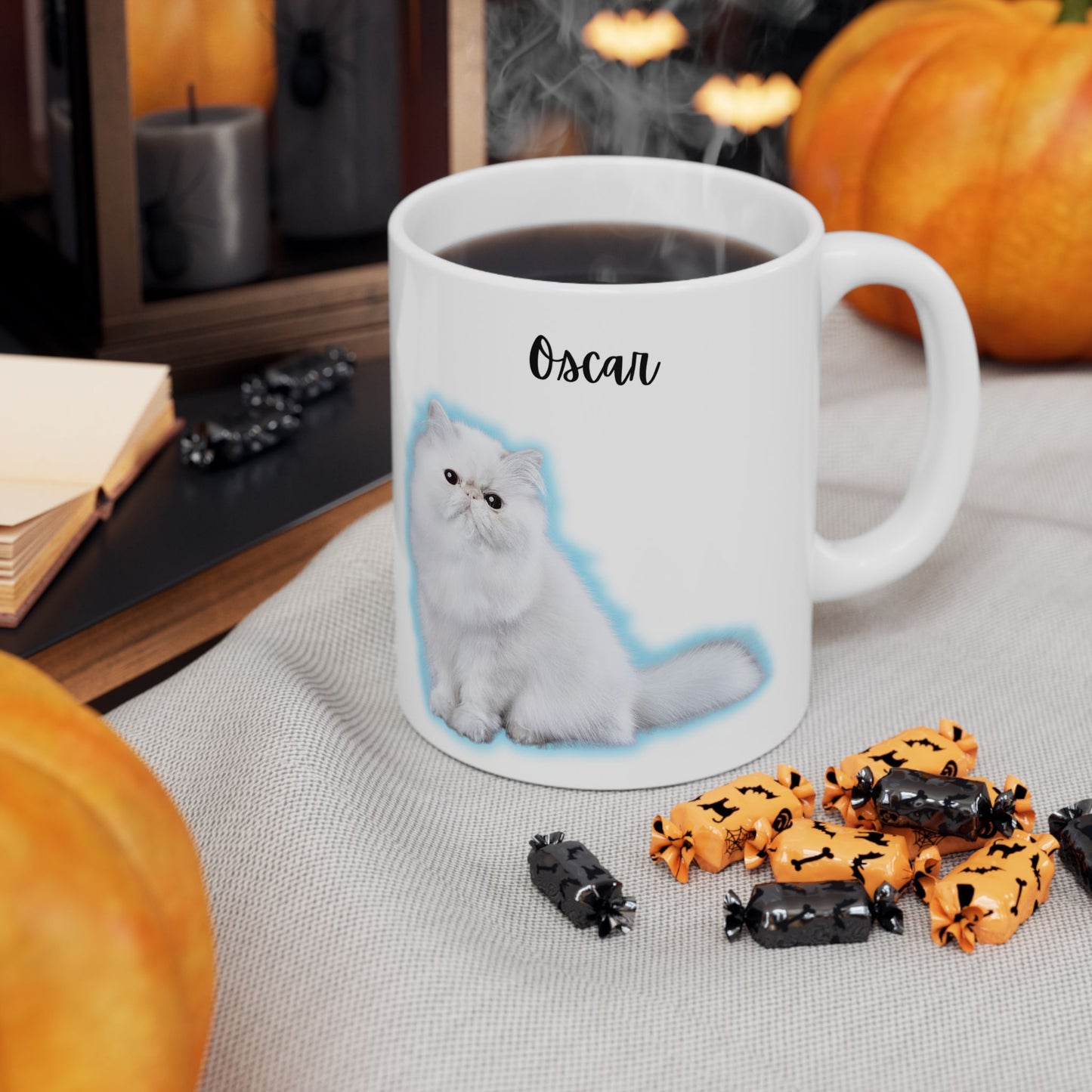 Cute Cat Ceramic Mug - Ideal Gift for Cat Lovers, Cozy Home Decor, Feline Themed Drinkware, Pet Lover's Gift, Fun Coffee Cup - 14208