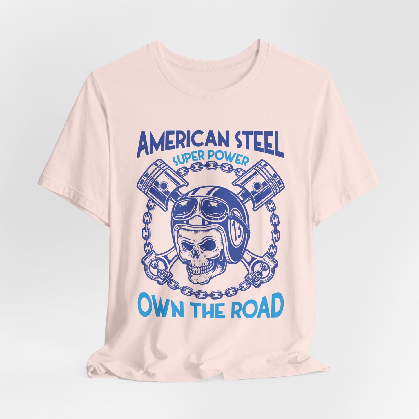 American Steel, Super Power On The Road - Unisex Jersey Short Sleeve Tee - 13557