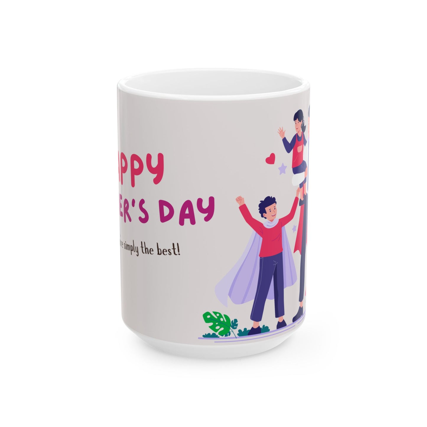 Happy Father's Day Ceramic Mug - Perfect Gift for Dad - 12897