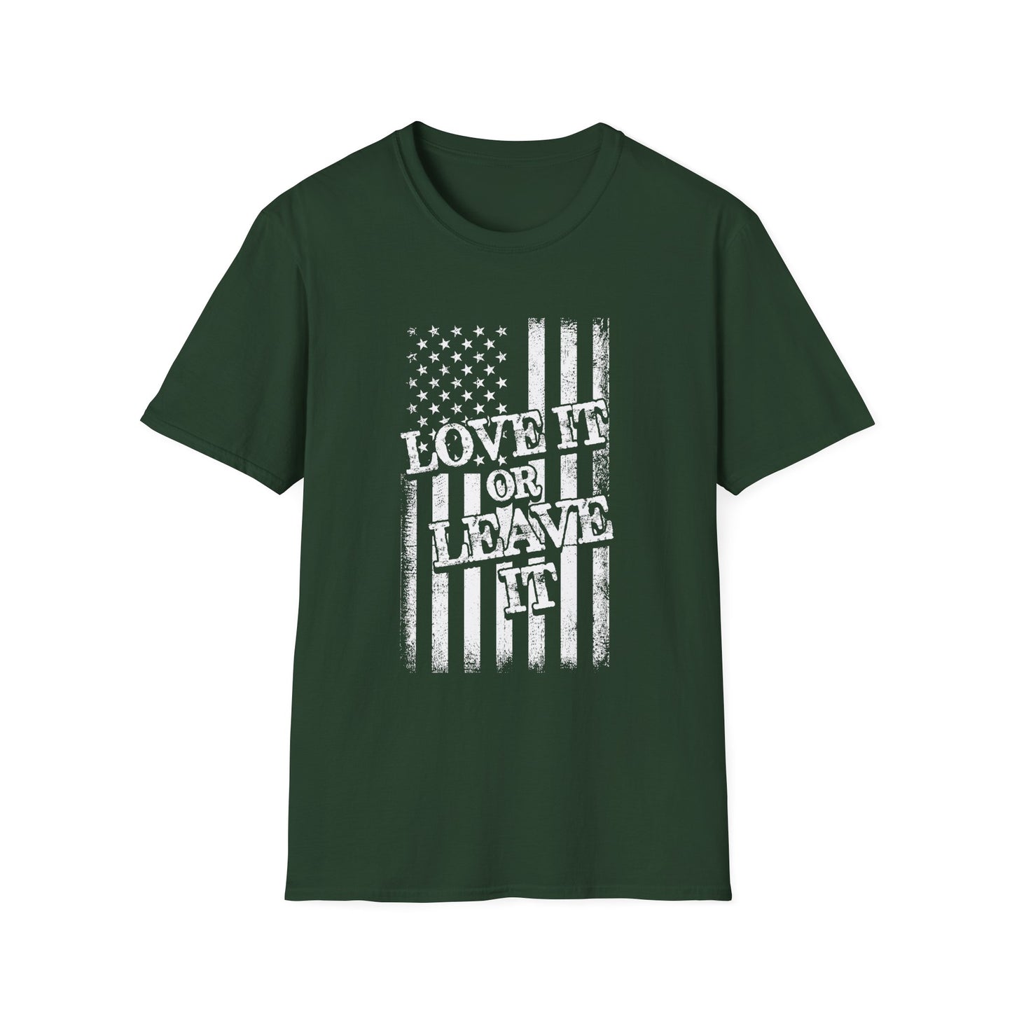 Patriotic T-Shirt: Love It or Leave It, Unisex Tee for Independence Day, Casual Wear, Gift for Veterans, Everyday Comfort - 13520