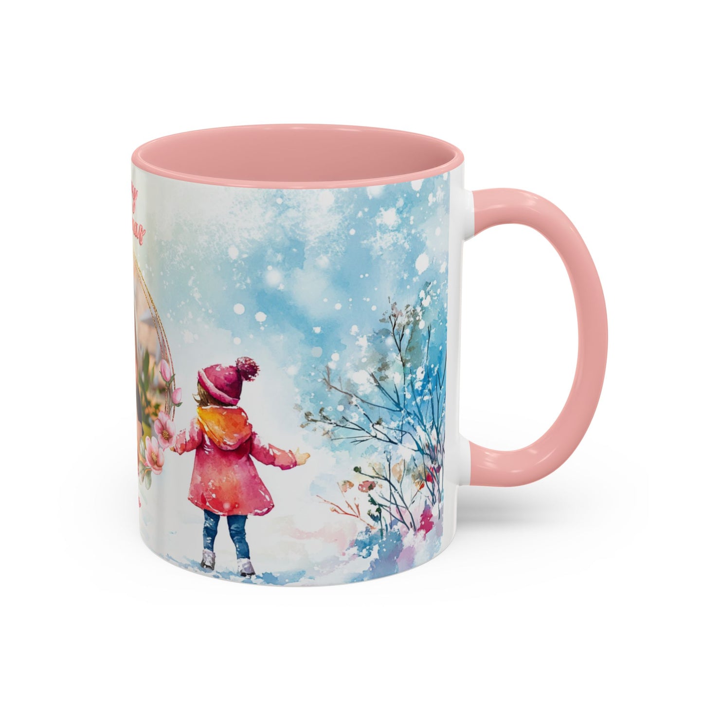 Chloe, Merry Christmas, For Girls, Customizable  - Accent Coffee Mug (11, 15oz) - 10150