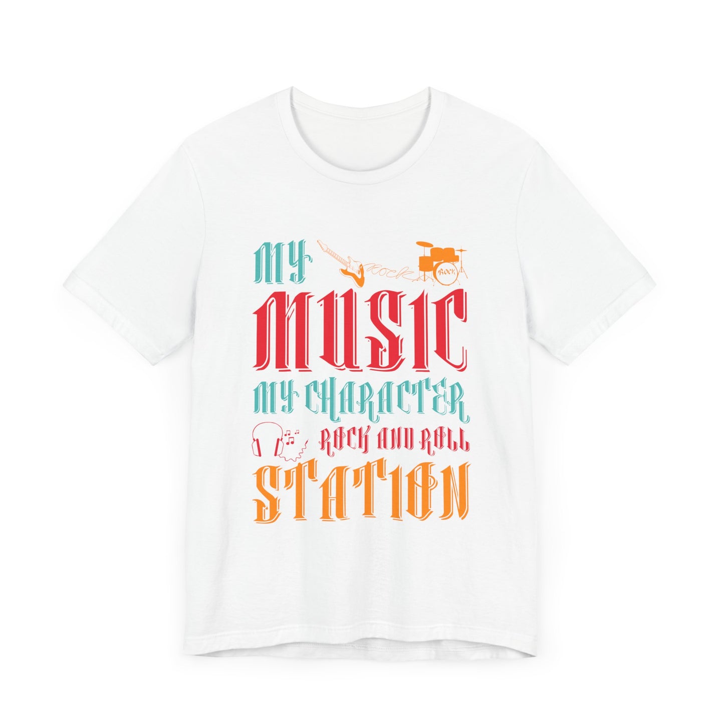 My Music My Character, Rock & Roll Station - Unisex Jersey Short Sleeve Tee