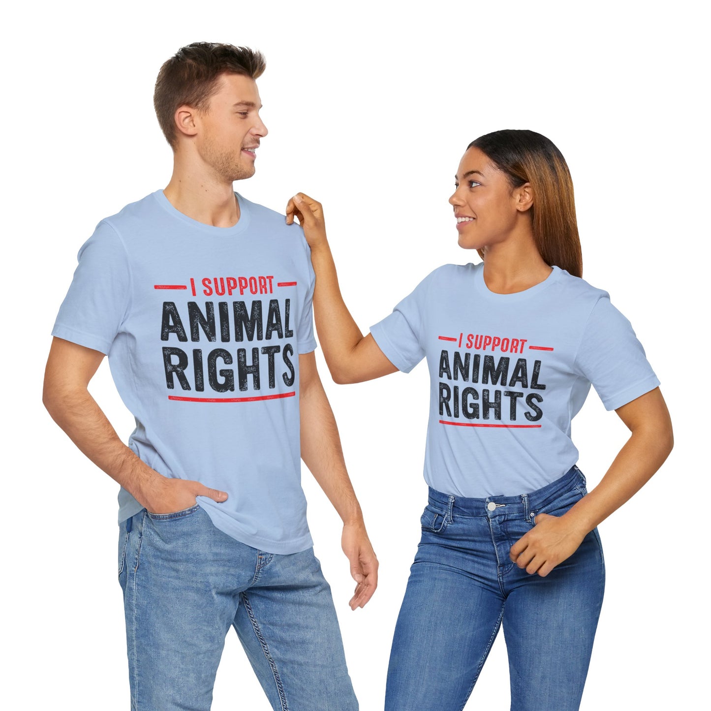 Vegan: I Support Animal Rights - Unisex Jersey Short Sleeve Tee