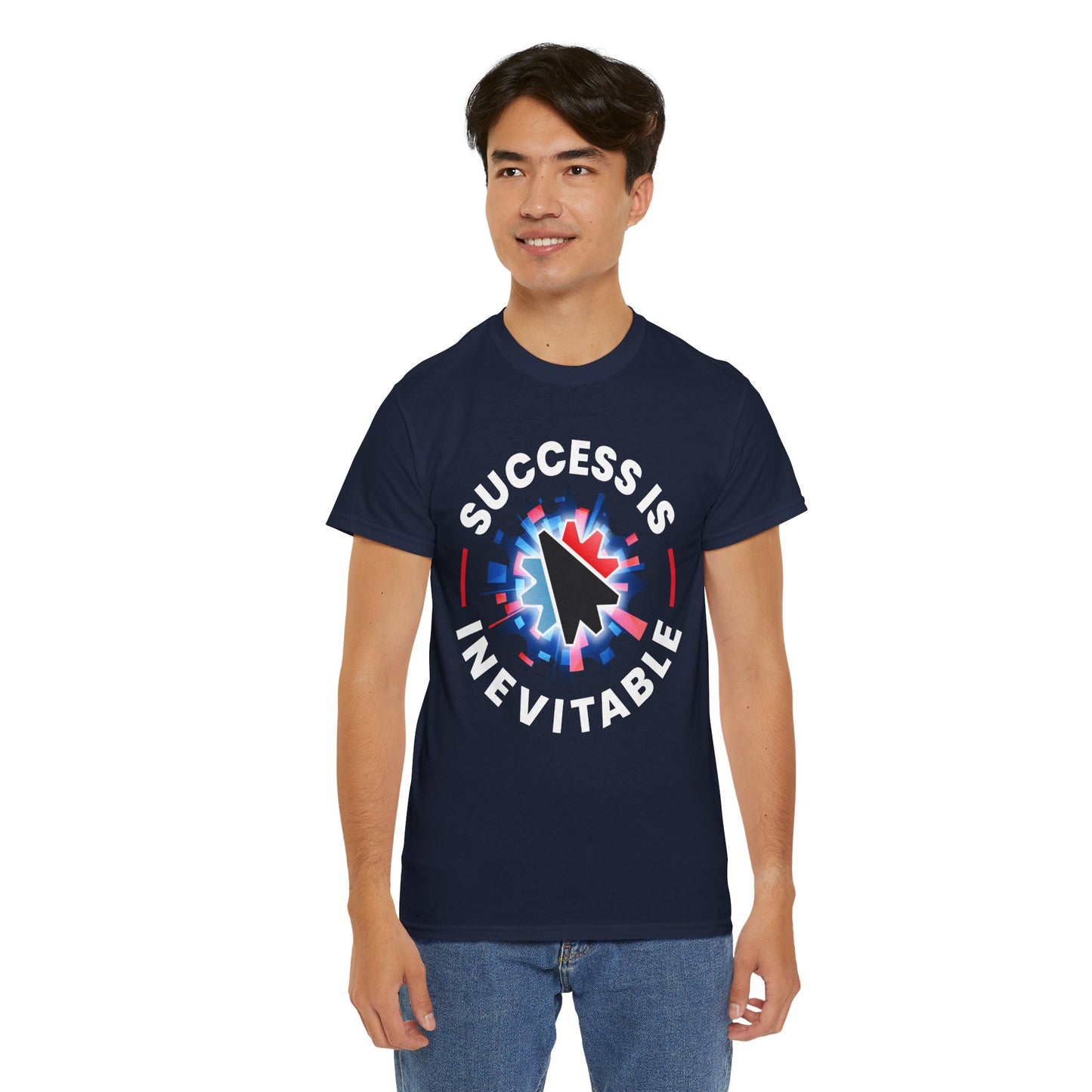 Success Is Inevitable T-Shirt – Motivational Graphic Tee with Cursor Design - 14884