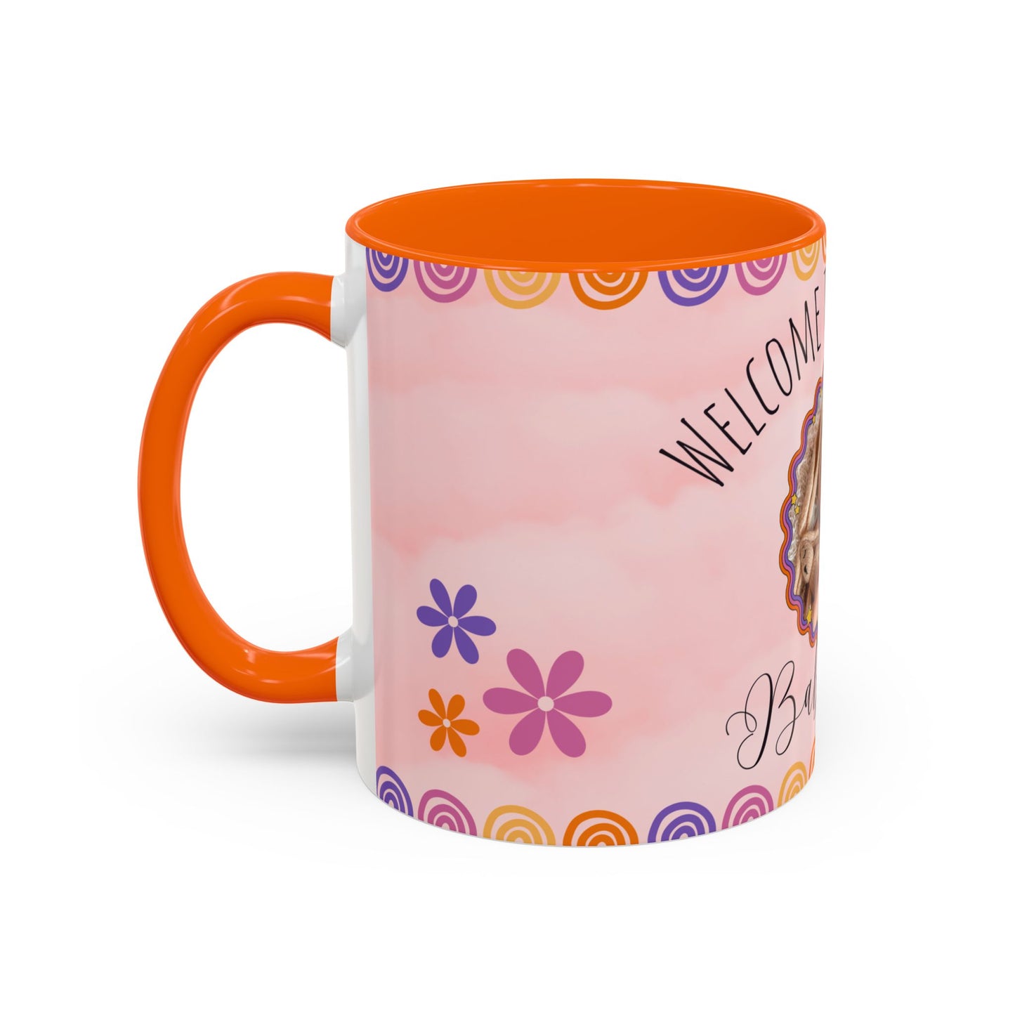 Welcome to the World, Baby Girl, Photo Customizable - Accent Coffee Mug (11, 15oz) - 11074