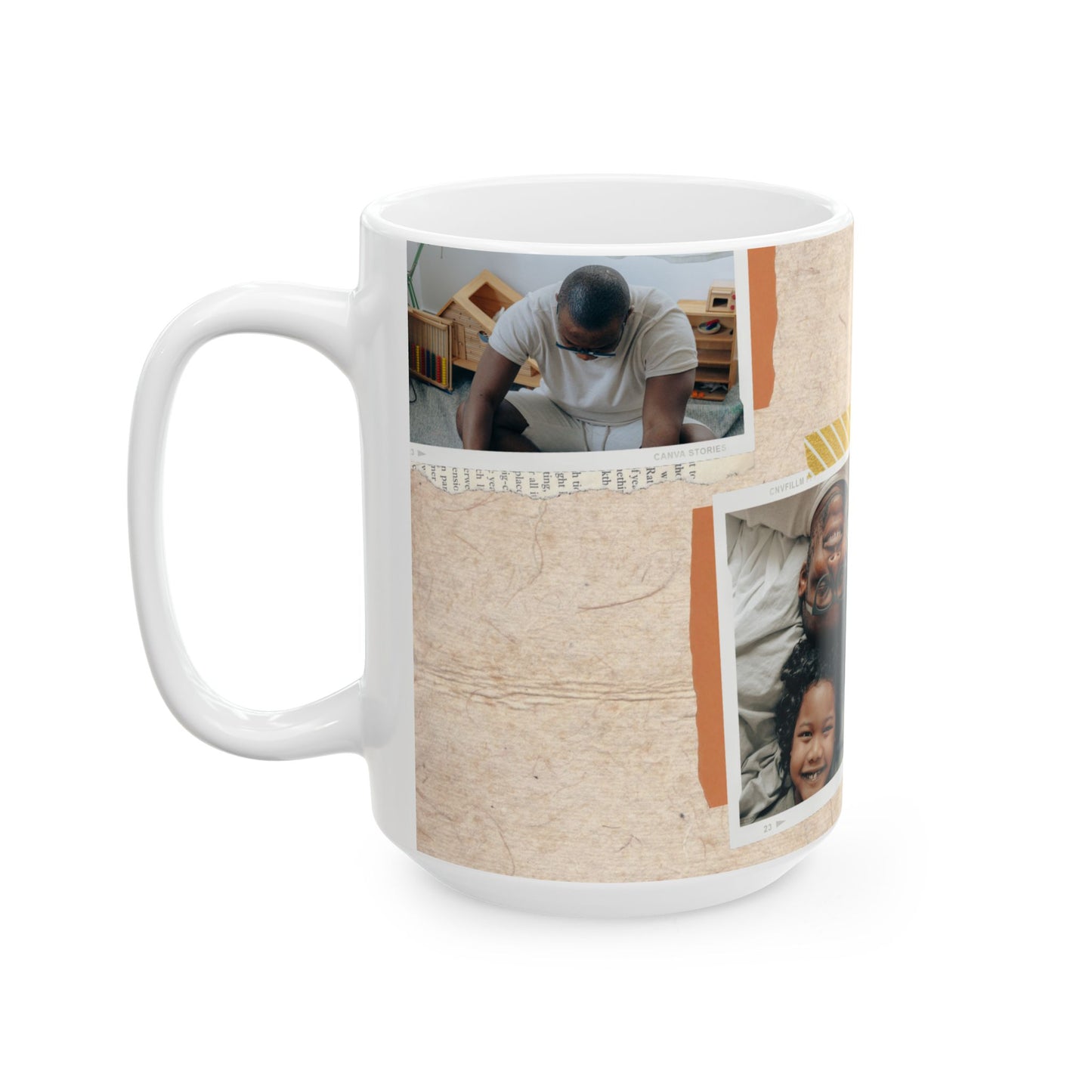 Home is Wherever Your Dad is, Ceramic Mug, Personalized Photo Coffee Cup - 14065