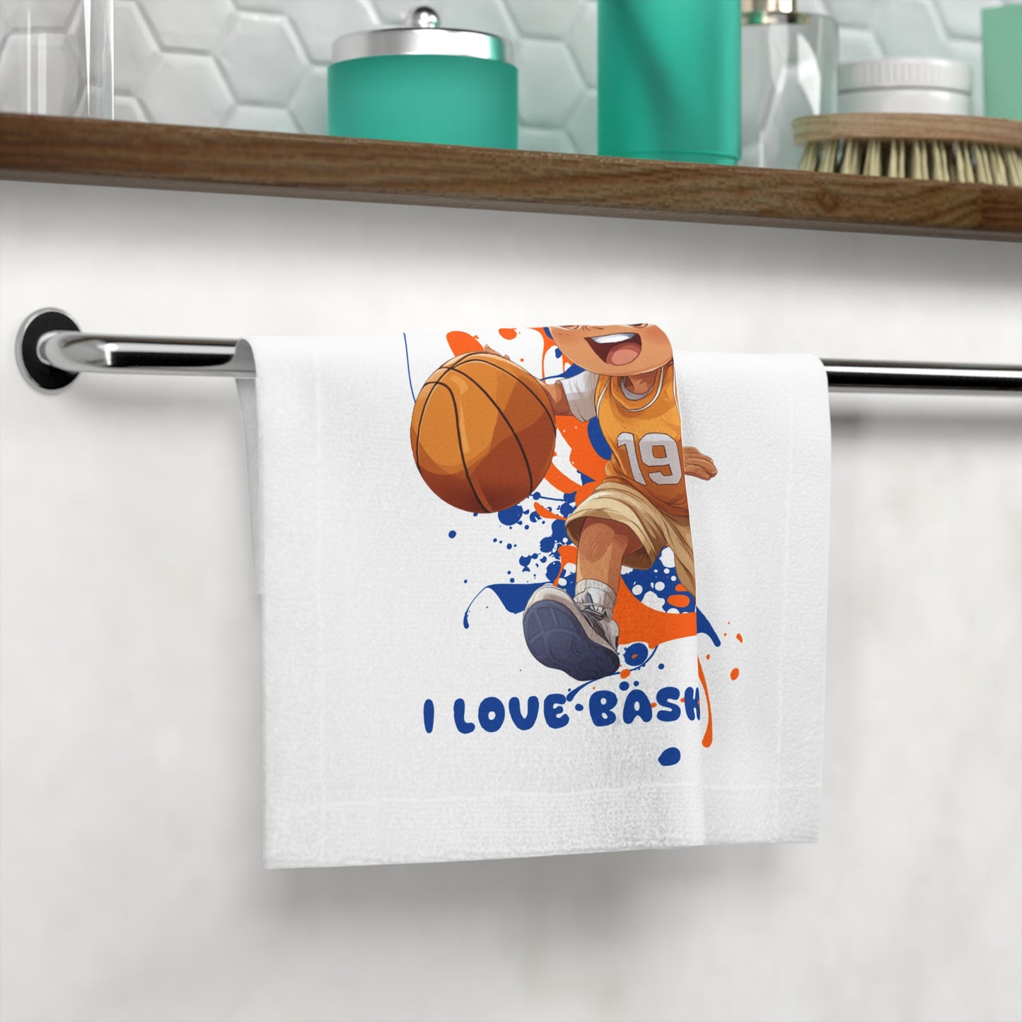 Kids: I Love Basketball - Face Towel