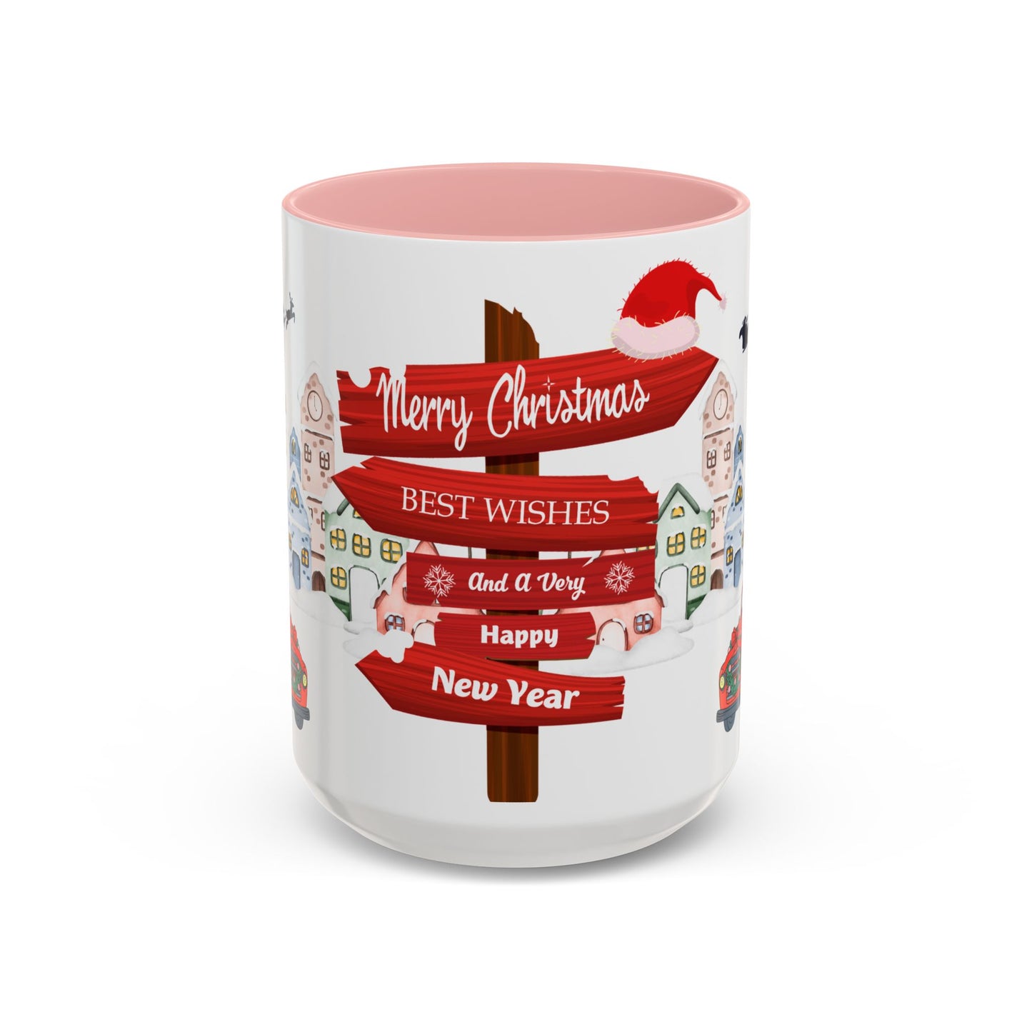 Merry Christmas - Accent Coffee Mug (11, 15oz)