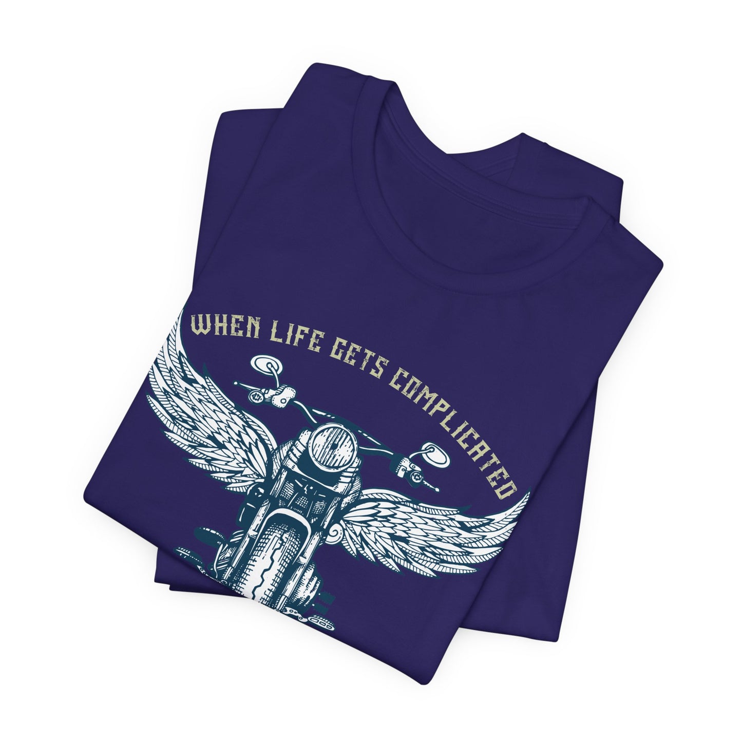 When Life Gets Complicated, I Ride - Unisex Jersey Short Sleeve Tee - 13959