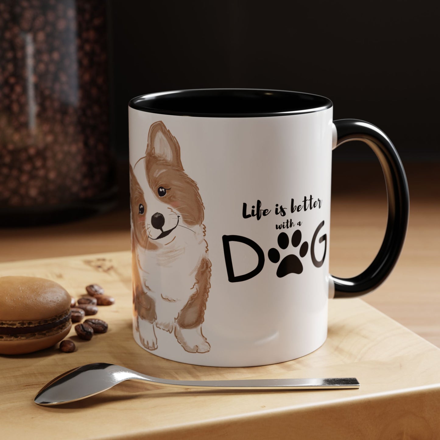 Did You Know There Are 300 Words For Love in Canine? -  Accent Coffee Mug (11, 15oz)