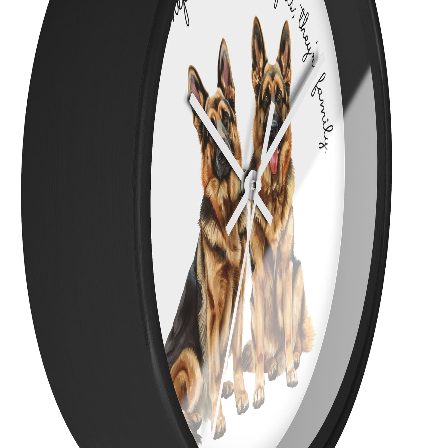 German Shepherds are Not Just Pets; They're Family - Wall Clock - 10498