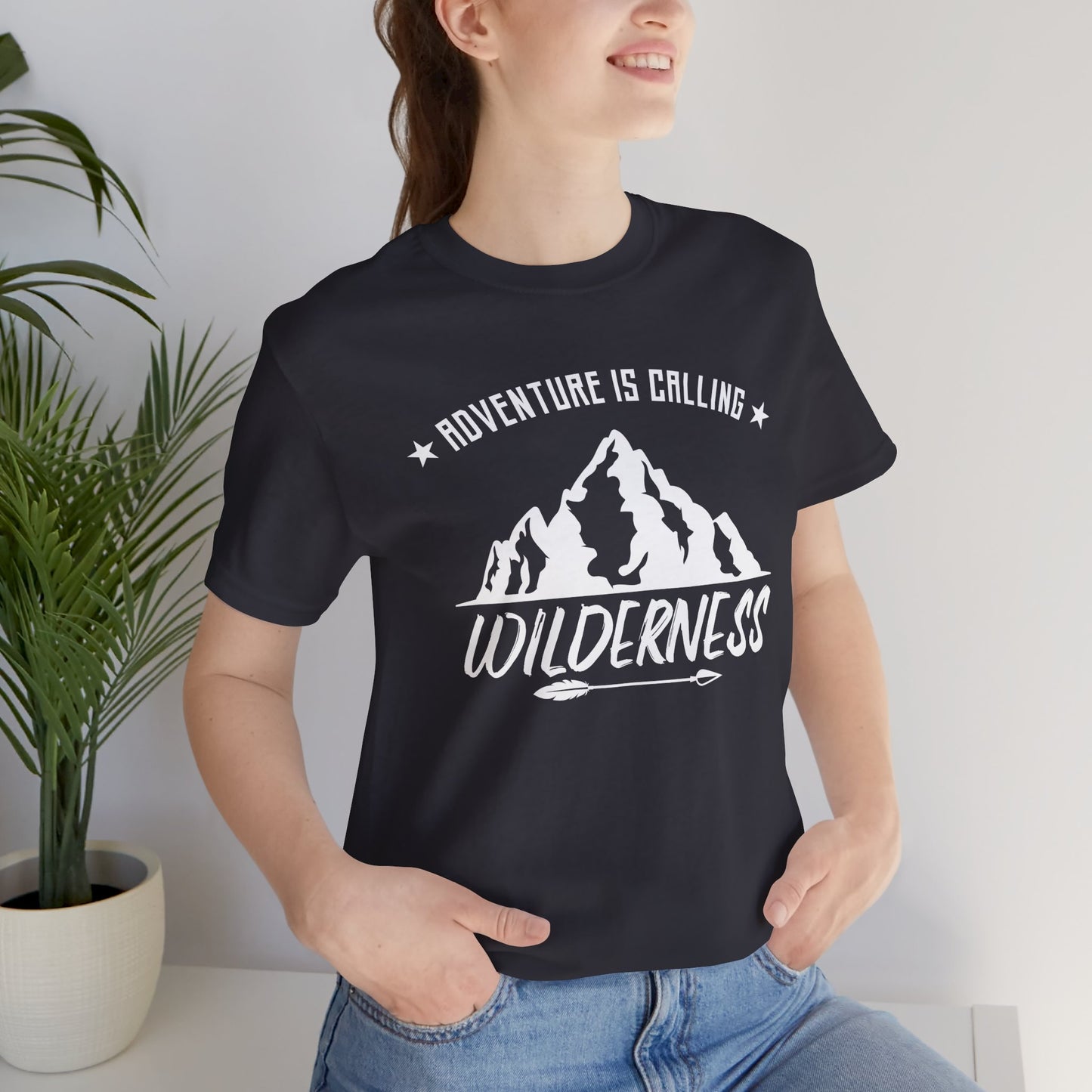 Camping: Adventure Is Calling, Wilderness - Unisex Jersey Short Sleeve Tee - 12585