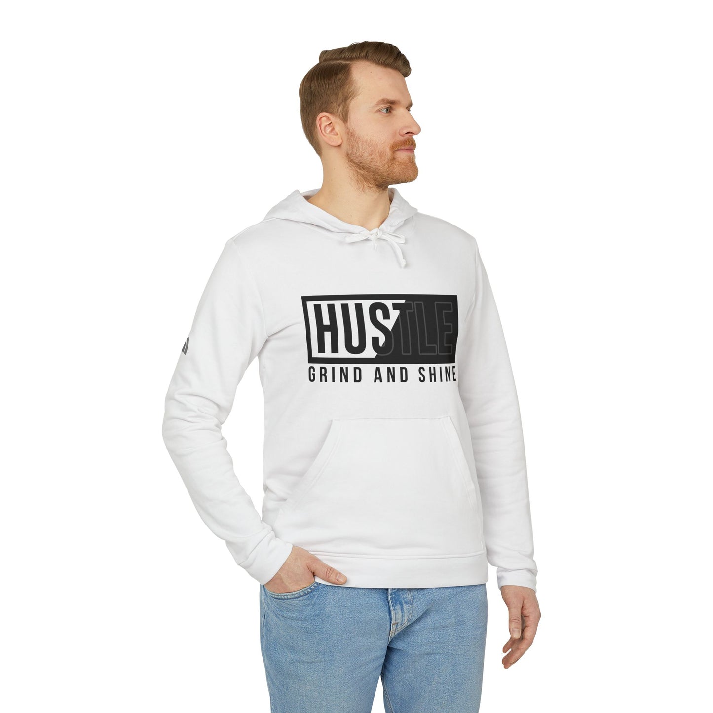 Hustle, Grind And Shine - Adidas Unisex Fleece Hoodie