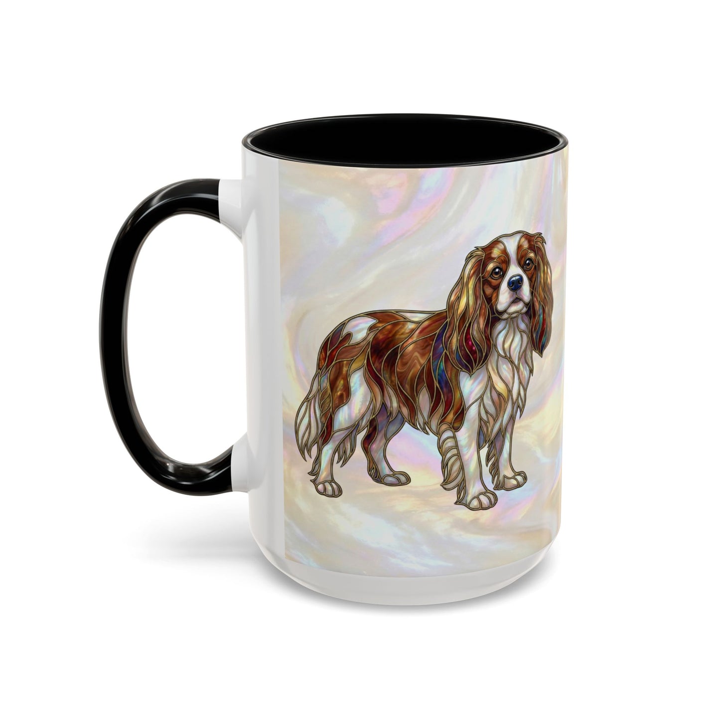 Cavalier King Charles Accent Coffee Mug -Stained Glass Style (11/15oz) - 14624