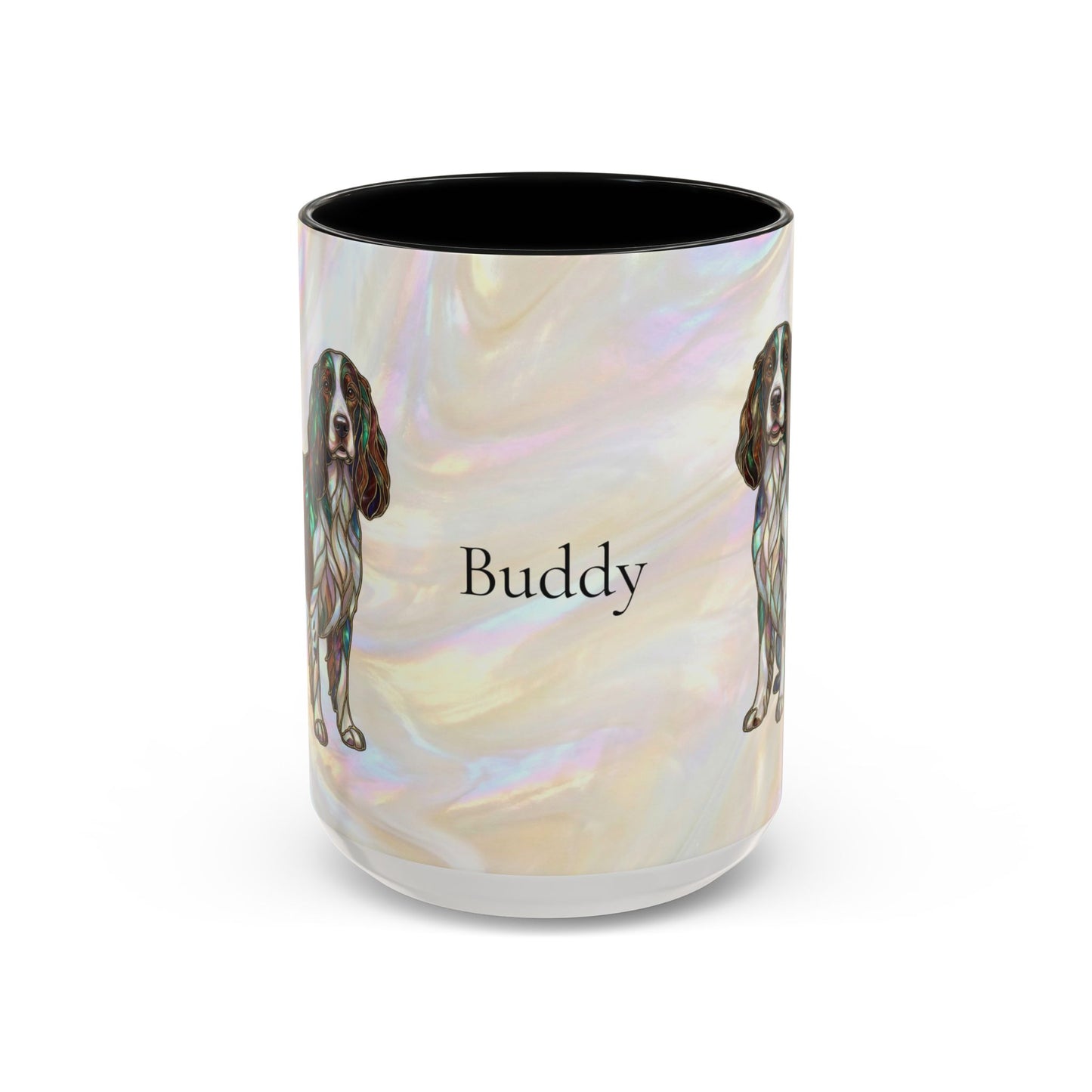 Springer Spaniel Accent Coffee Mug – Stained Glass Design 11/15oz - 14648