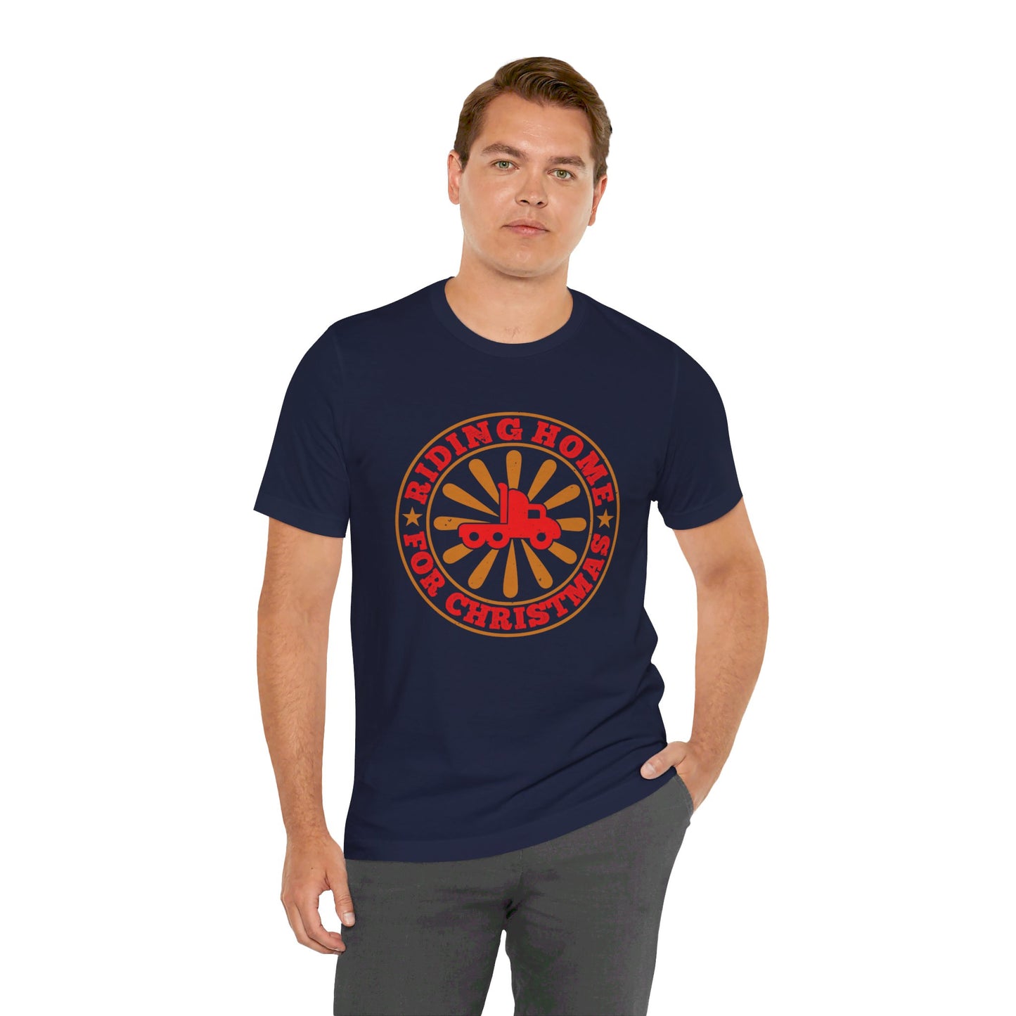 Riding Home For Christmas - Unisex Jersey Short Sleeve Tee