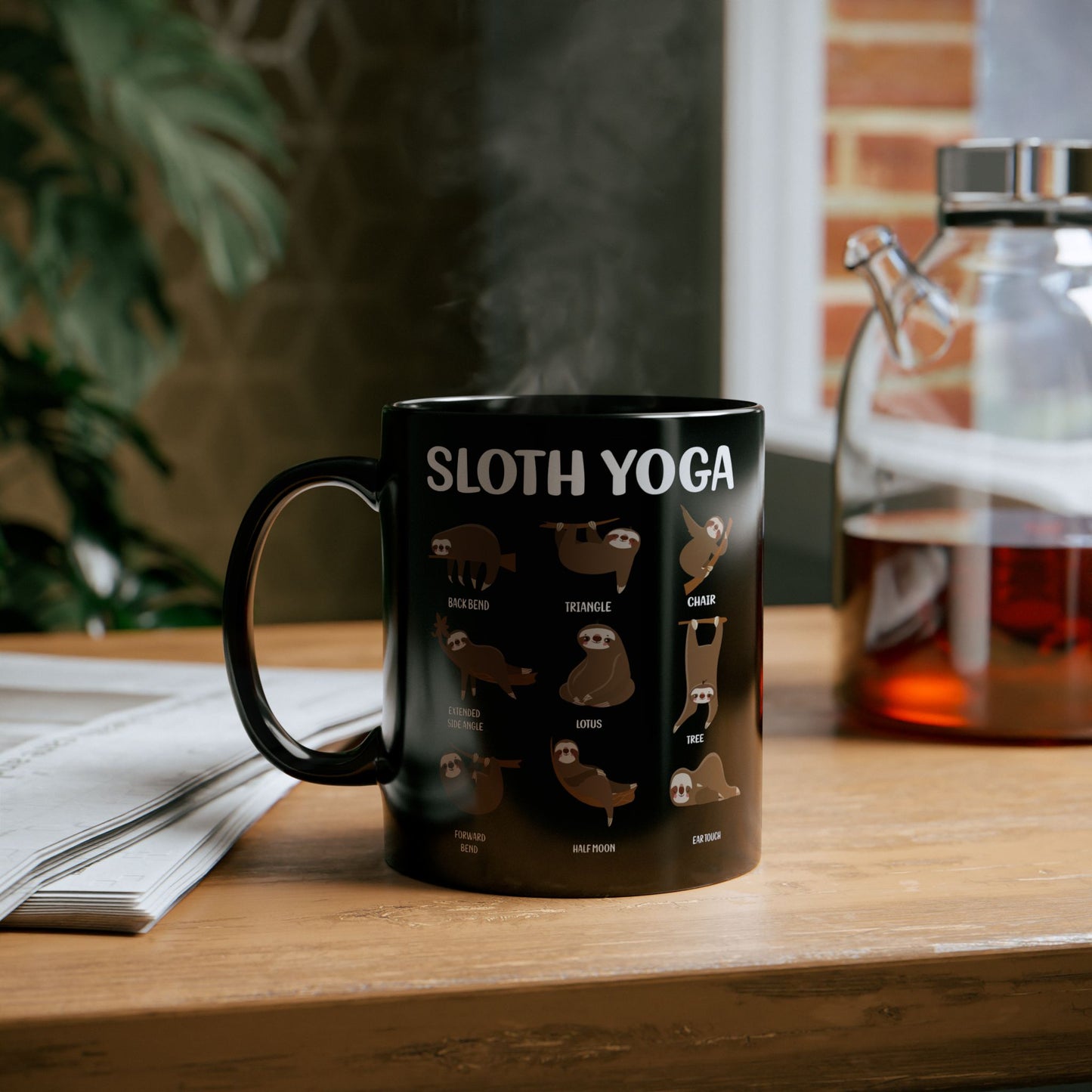 Sloth Yoga Mug, Fun Sloth Yoga Design Mug, Gift for Sloth Lovers - 13153