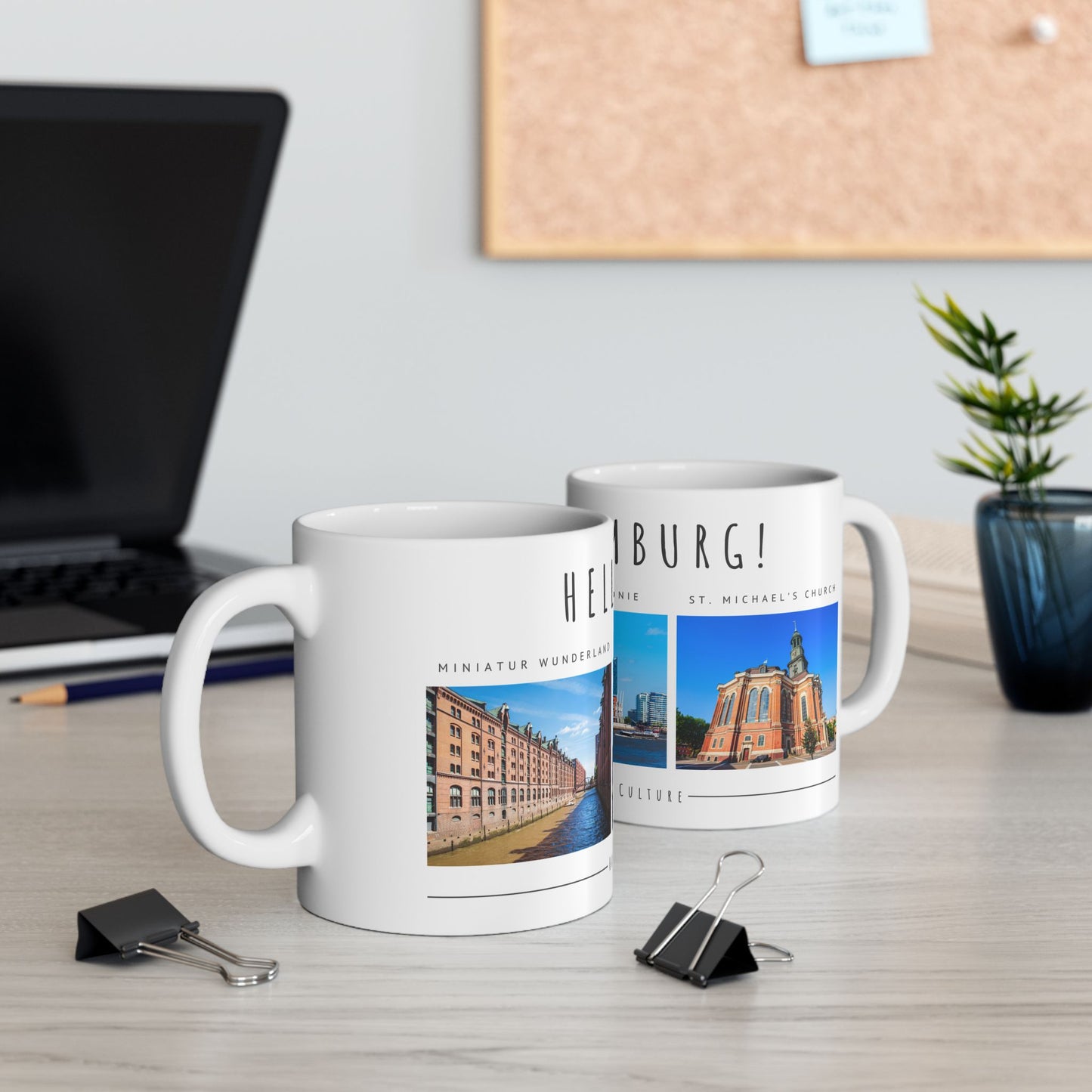 Hello Hamburg Ceramic Mug - 11oz & 15oz, Perfect Gift for Travel Lovers - 12174