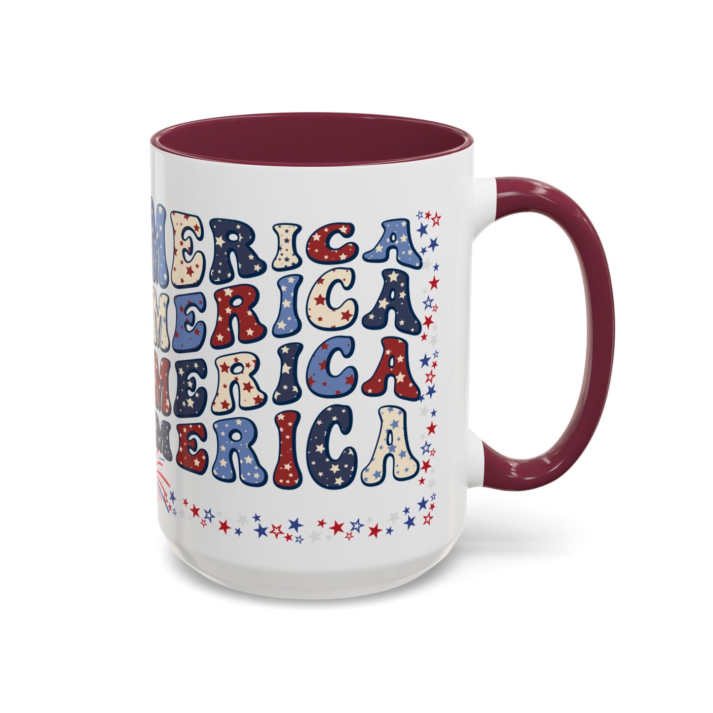 July 4, Red & Blue, Colorful Mugs, 11oz - 10590