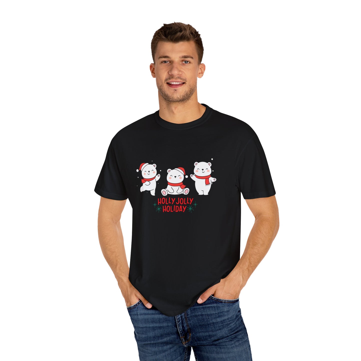 Baby Bears, Holly Jolly Holiday - Unisex Garment-Dyed T-shirt - 10022