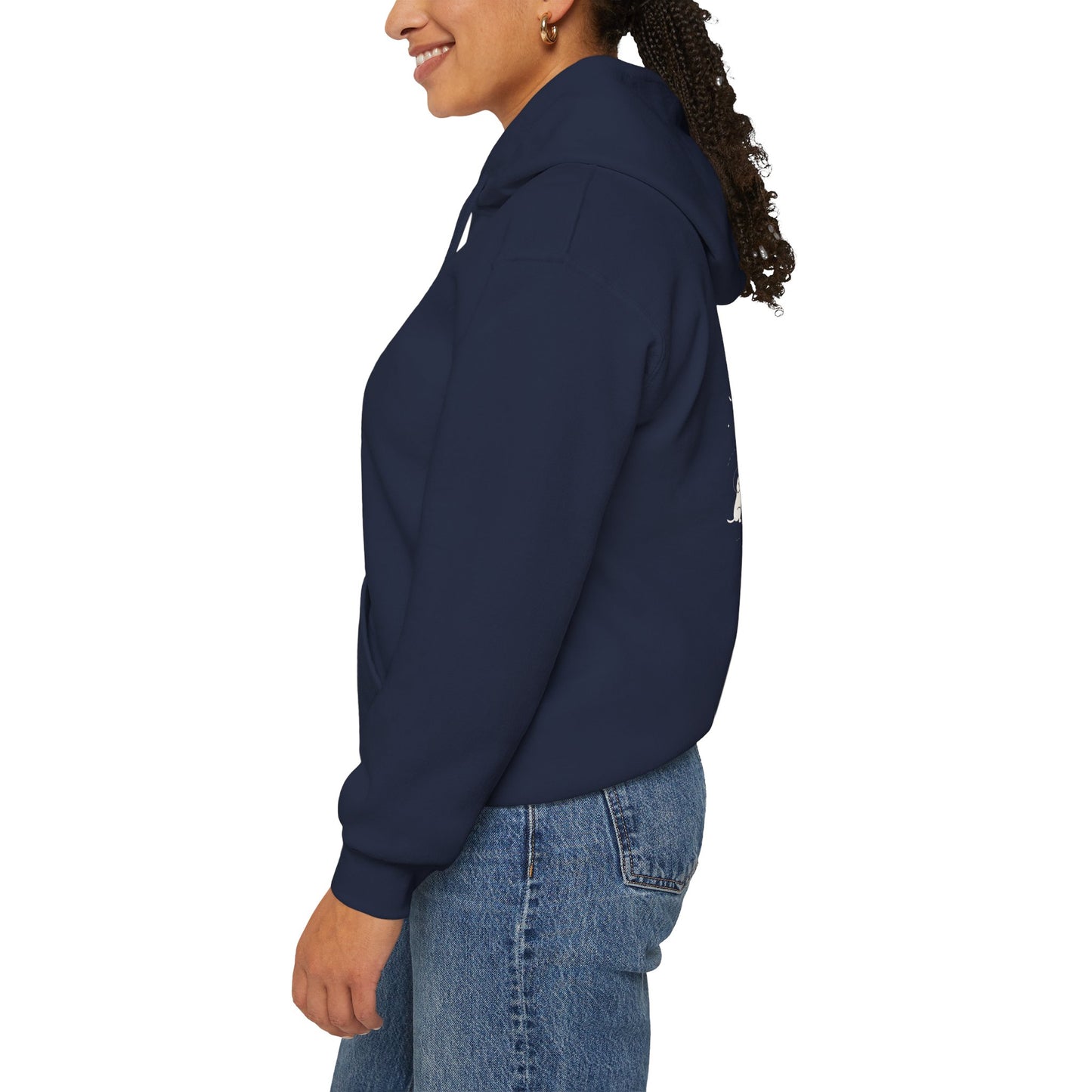 Dog in Space Hoodie – Space Puppy Graphic Hooded Sweatshirt, Unisex Heavy Blend™ - 14679