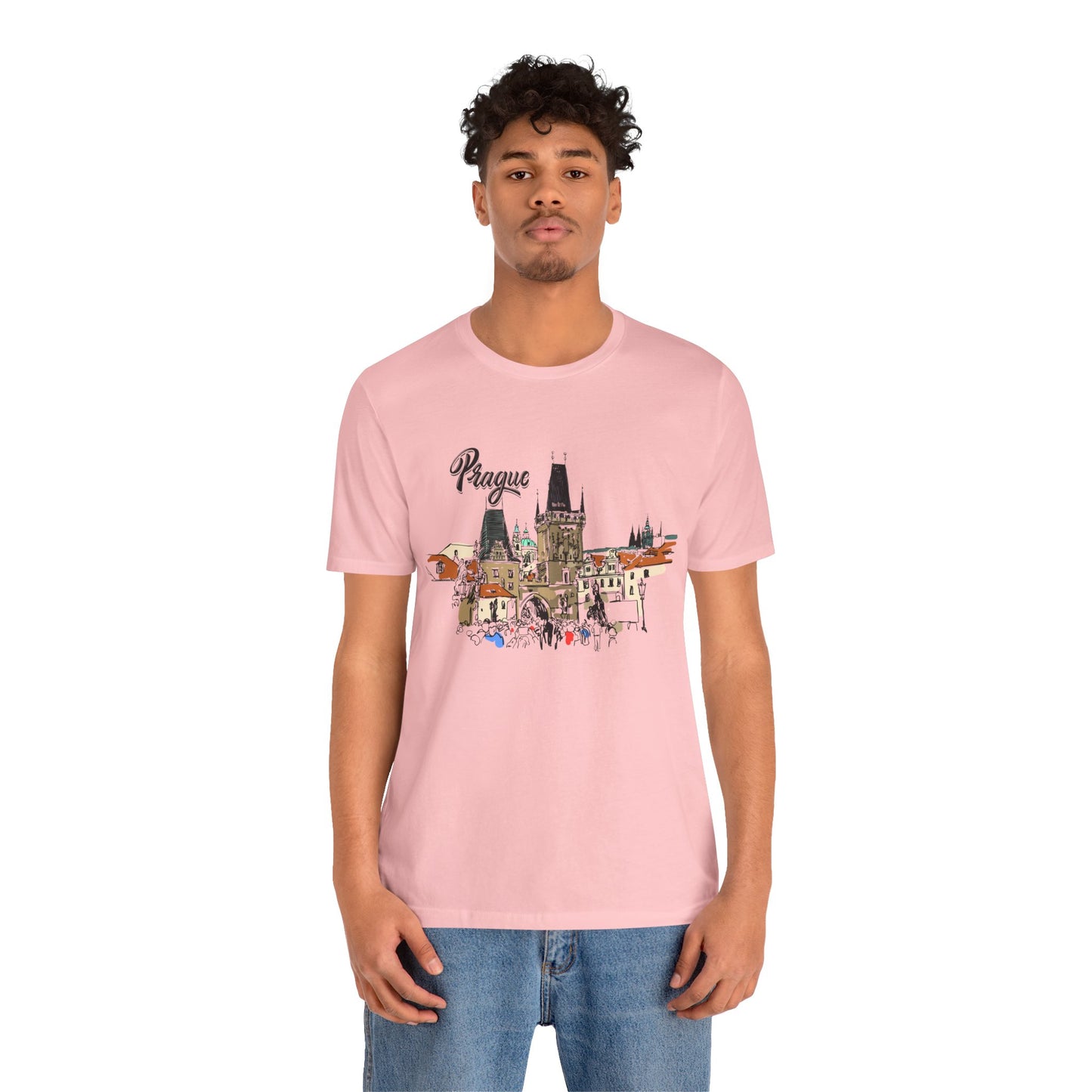 Prague Graphic Unisex Tee - Perfect Travel Souvenir - 12135