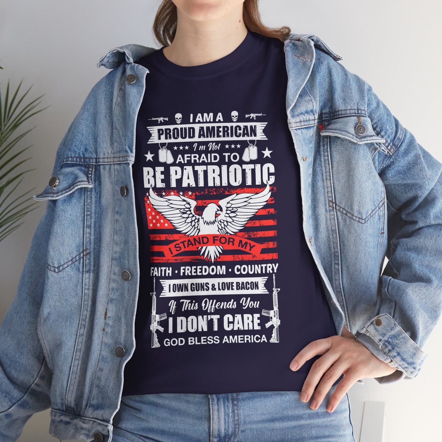 Unisex Patriotic Tee - Proud American T-Shirt, 4th of July Gift, Freedom Shirt, Memorial Day Apparel, Casual Wear - 13789