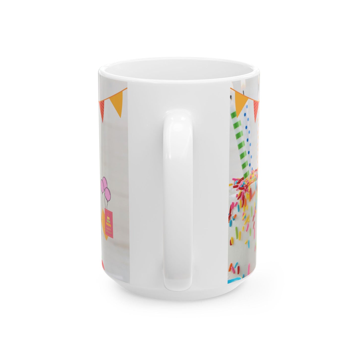 Happy Birthday Ceramic Mug - Celebrate with Style, Gift Mug, Party Favor, Coffee Cup, Personalizable Gift - 13953